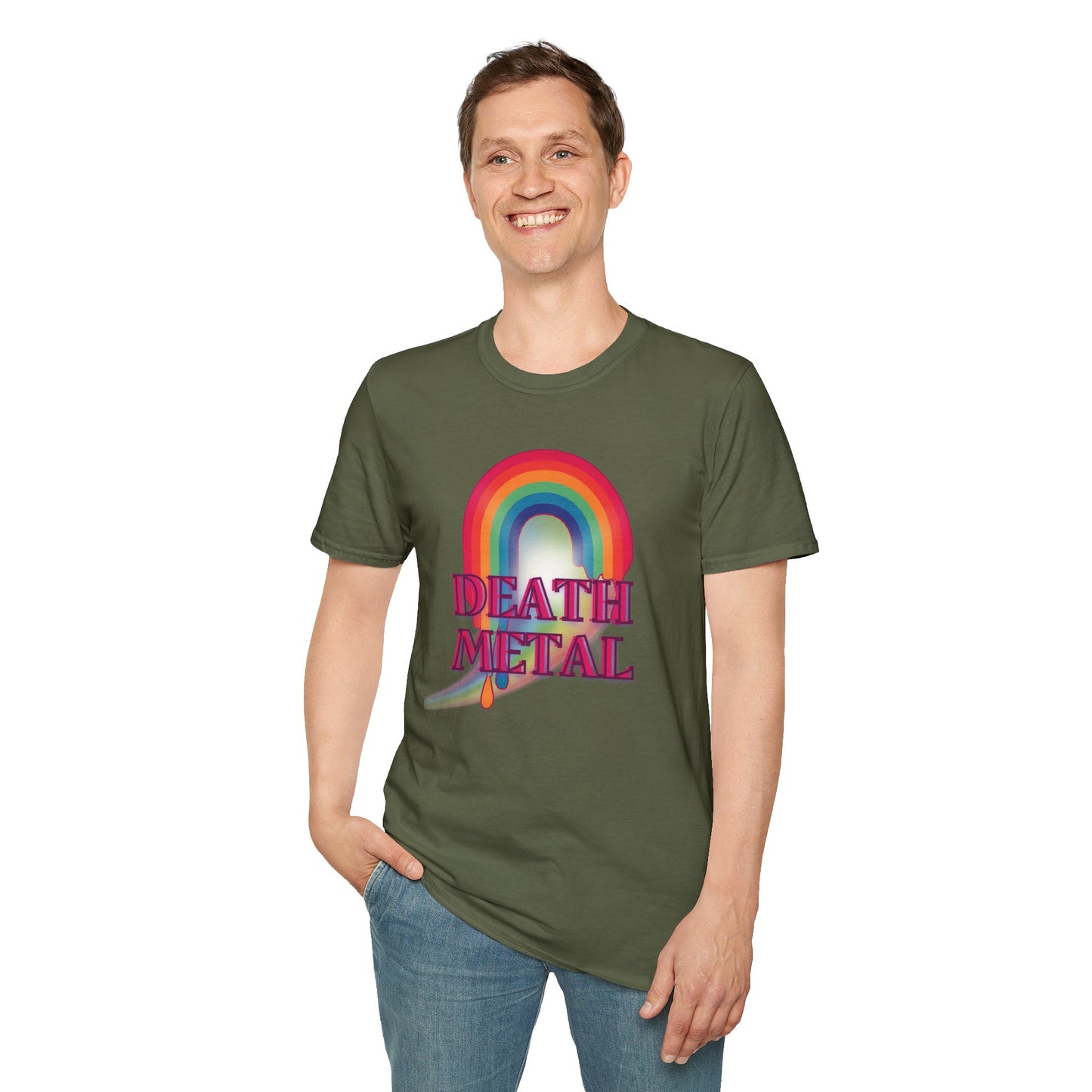 Rainbow Death Metal - Unisex Softstyle T-Shirt