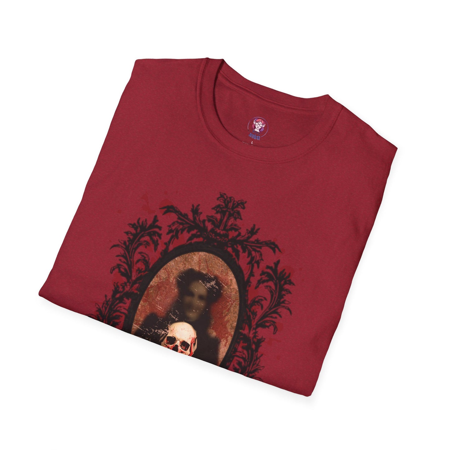Vintage Gothic Skull Frame - Unisex Softstyle T-Shirt