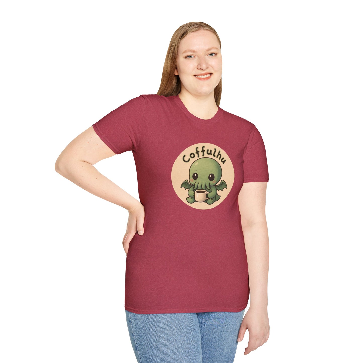 Cthulhu Coffulhu Coffee Pun - Unisex Softstyle T-Shirt