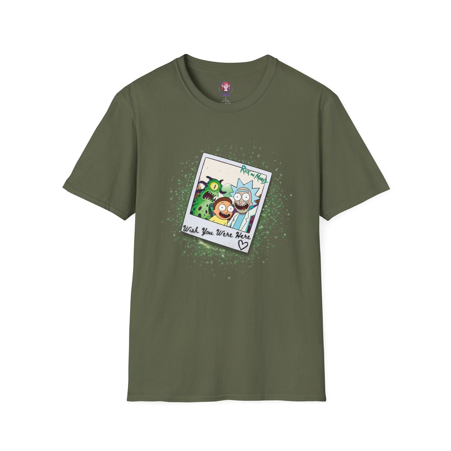 Rick & Morty Polaroid - Wish You Were Here - Unisex Softstyle T-Shirt