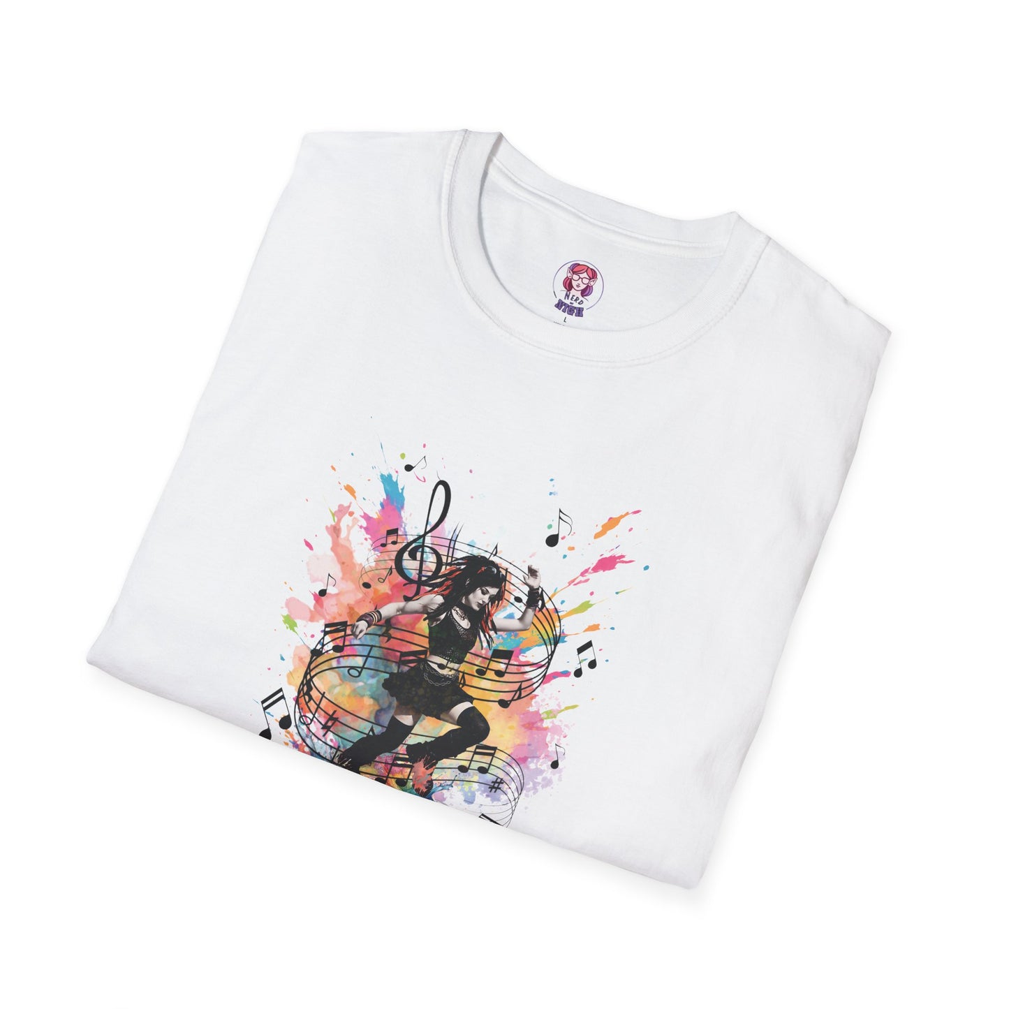 Colorful Music Brings Life Punk Dancer - Unisex Softstyle T-Shirt