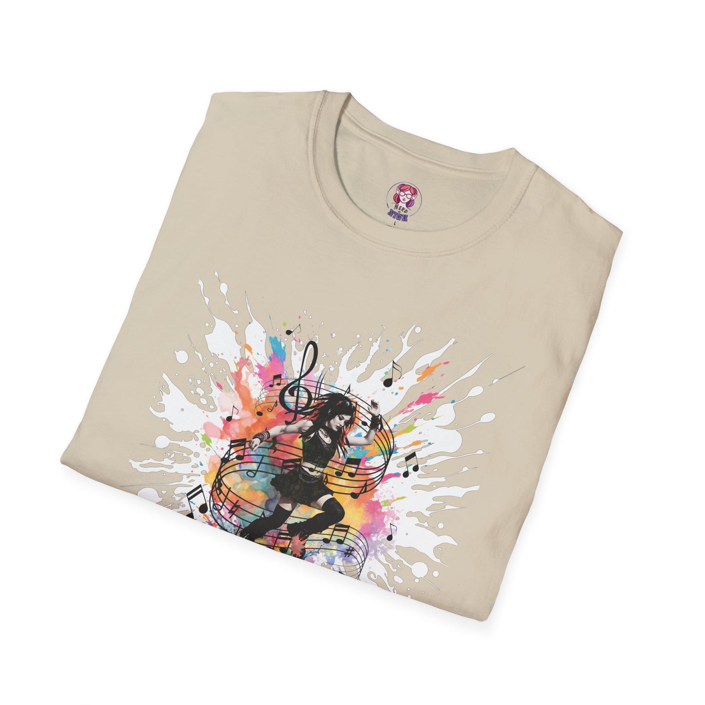 Colorful Music Brings Life Punk Dancer - Unisex Softstyle T-Shirt