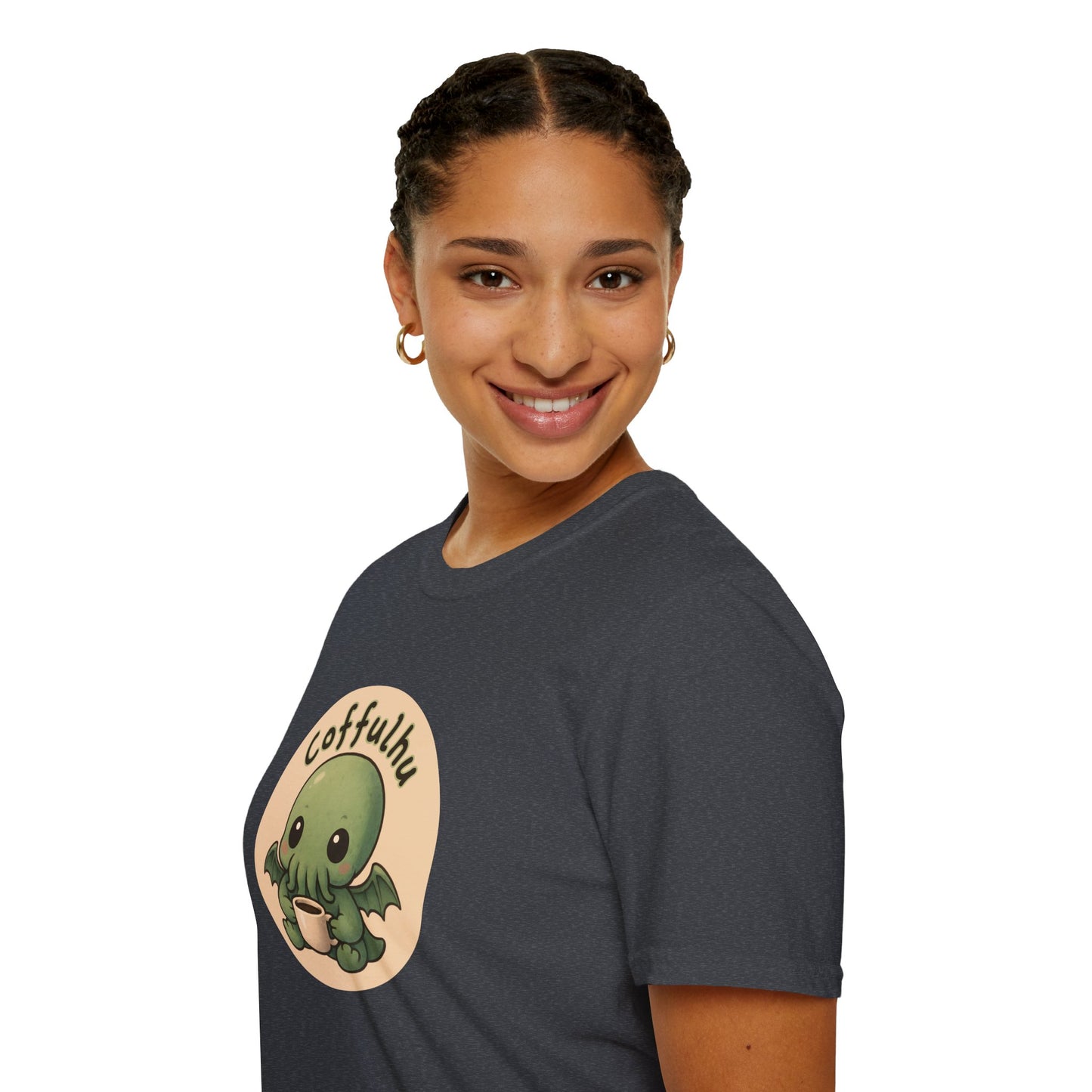 Cthulhu Coffulhu Coffee Pun - Unisex Softstyle T-Shirt