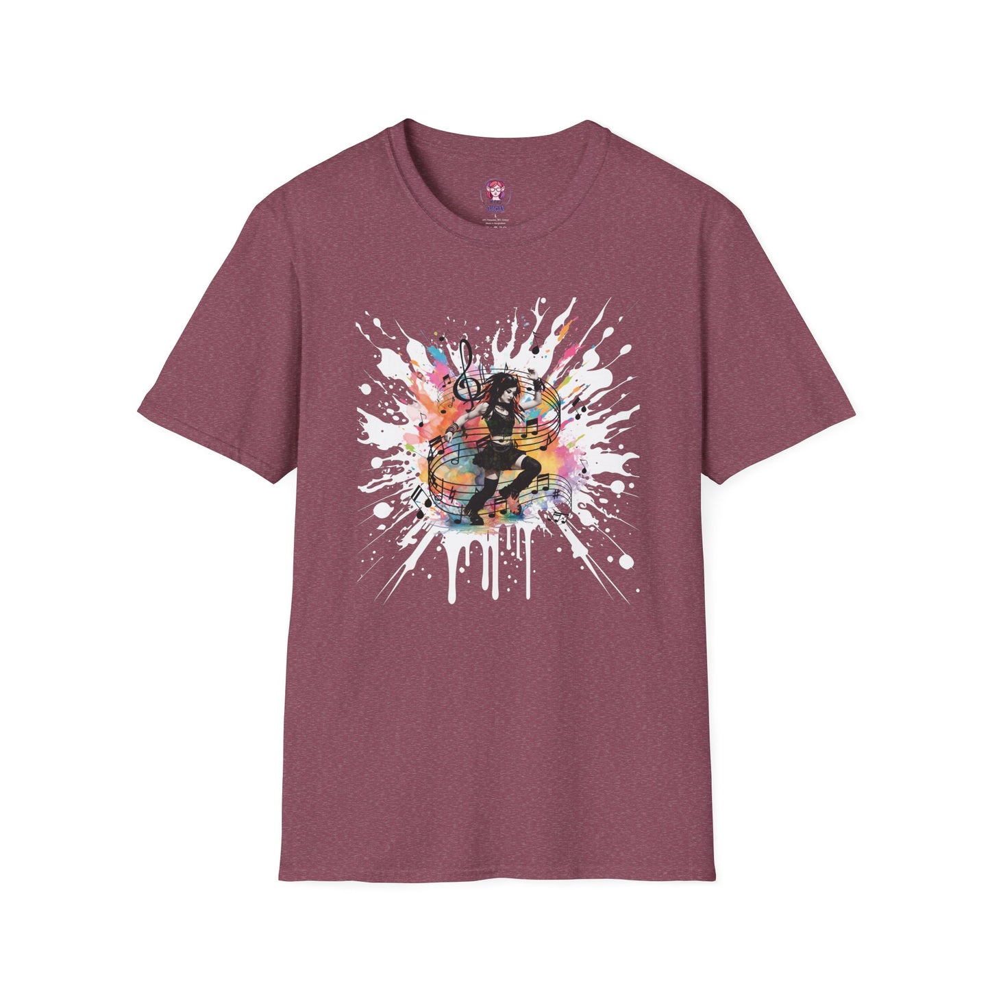 Colorful Music Brings Life Punk Dancer - Unisex Softstyle T-Shirt