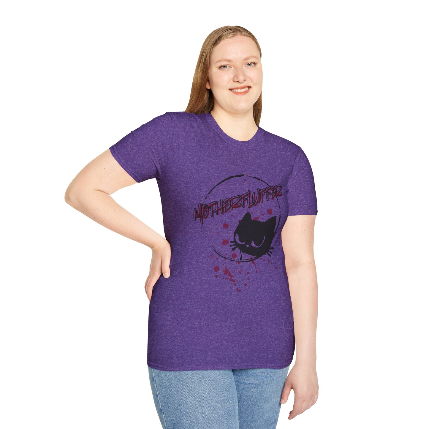 Motherfluffer Color Cat - Unisex Softstyle T-Shirt