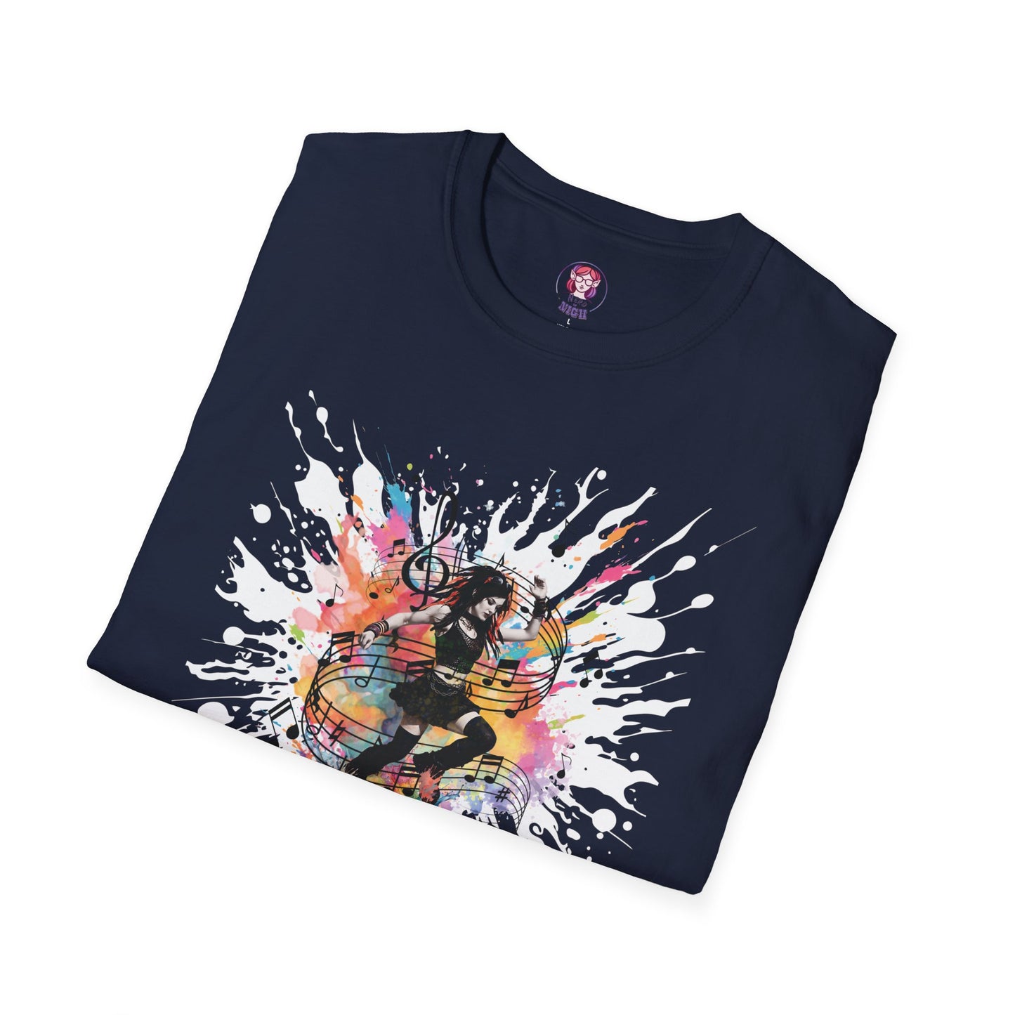 Colorful Music Brings Life Punk Dancer - Unisex Softstyle T-Shirt