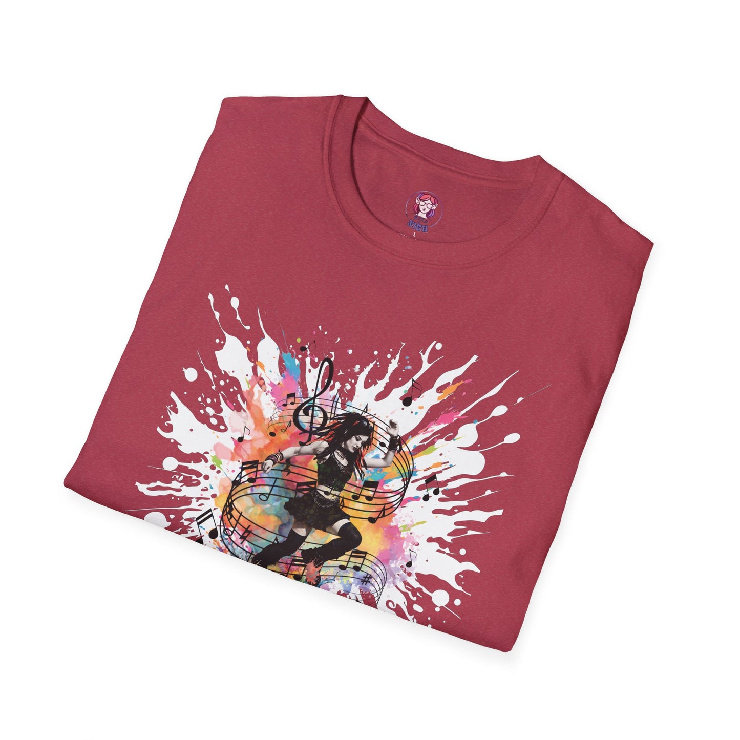 Colorful Music Brings Life Punk Dancer - Unisex Softstyle T-Shirt