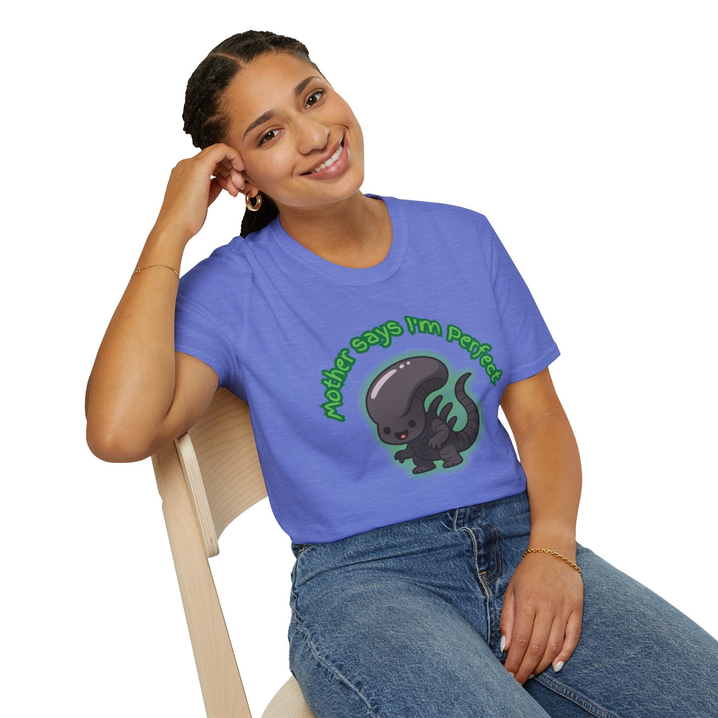 Alien Cute Xenomorph I'm Perfect - Unisex Softstyle T-Shirt
