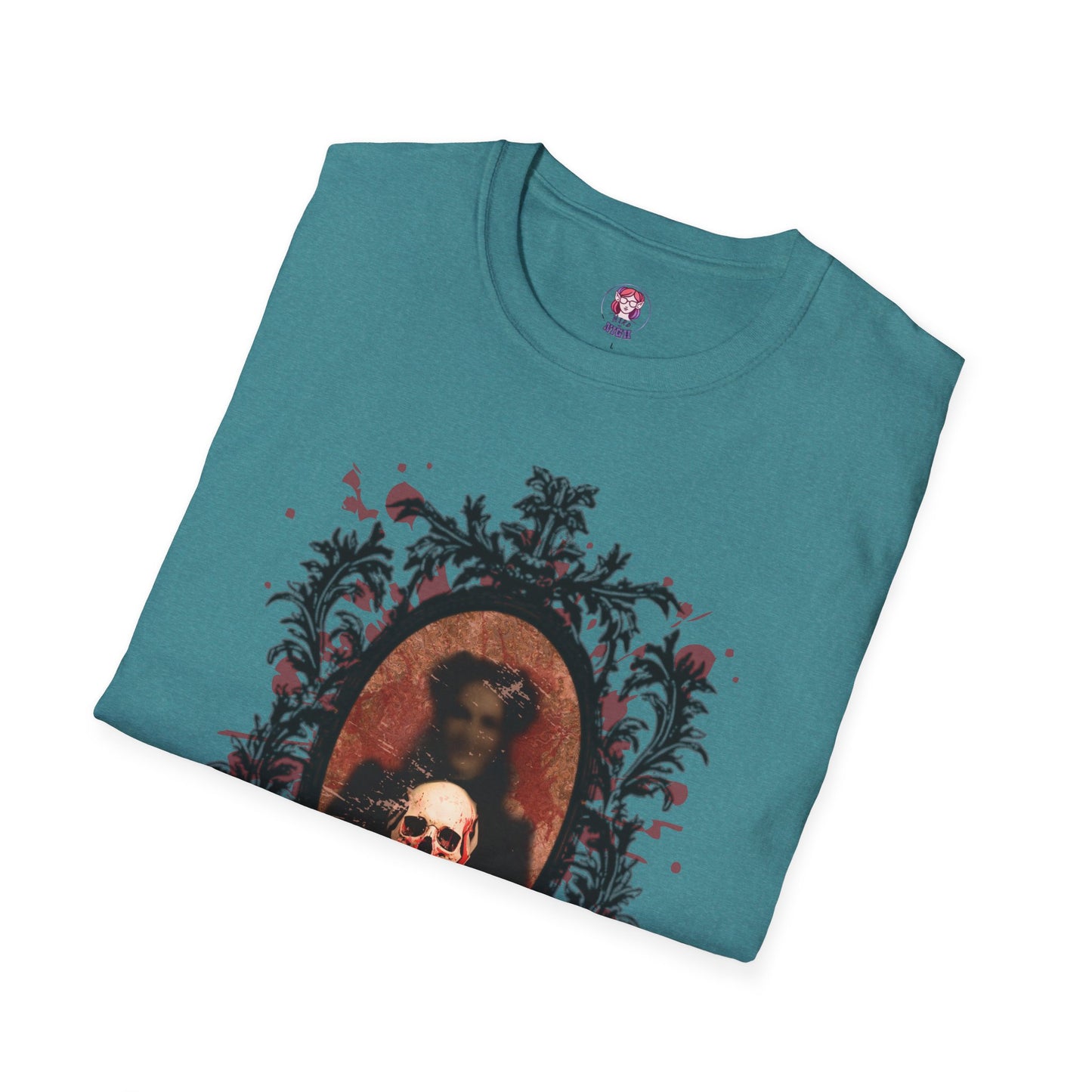 Vintage Gothic Skull Frame - Unisex Softstyle T-Shirt