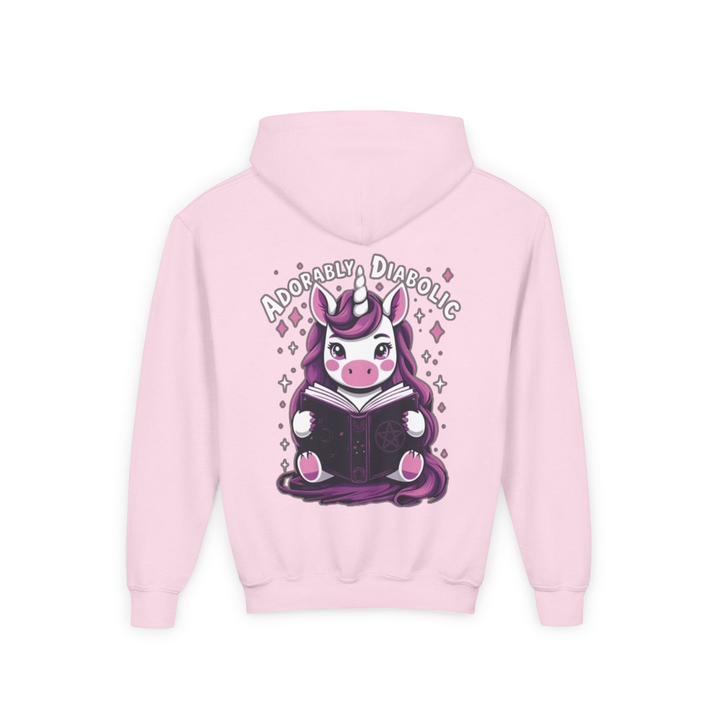 Adorably Diabolic Unicorn Magic - Youth Heavy Blend Hooded Sweatshirt