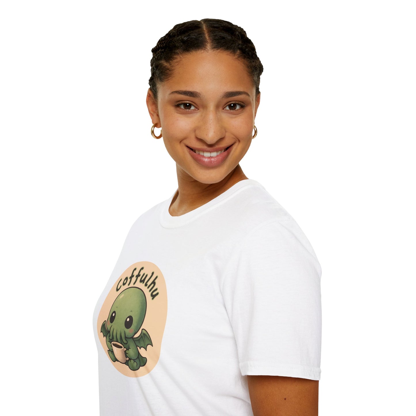 Cthulhu Coffulhu Coffee Pun - Unisex Softstyle T-Shirt