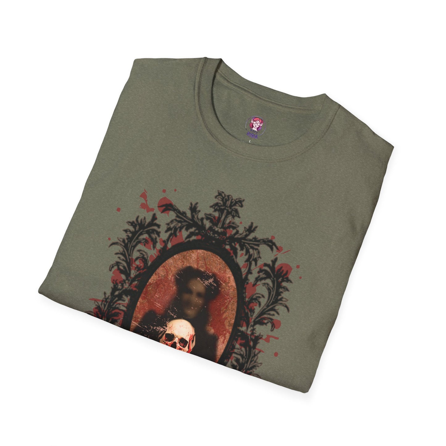 Vintage Gothic Skull Frame - Unisex Softstyle T-Shirt