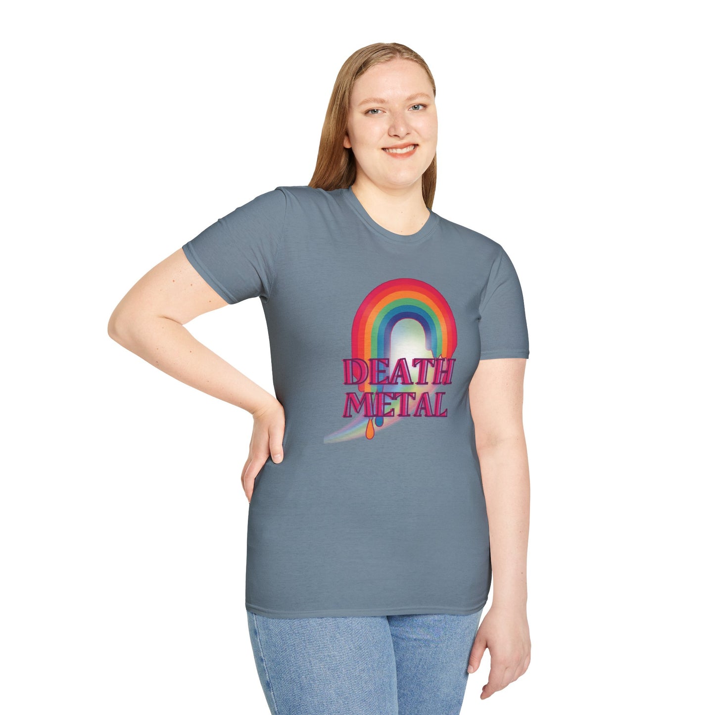 Rainbow Death Metal - Unisex Softstyle T-Shirt