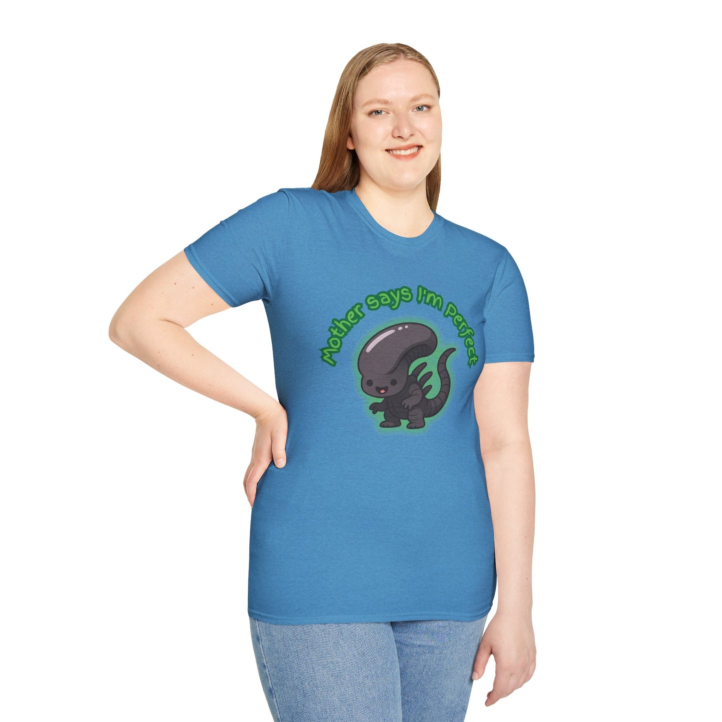 Alien Cute Xenomorph I'm Perfect - Unisex Softstyle T-Shirt