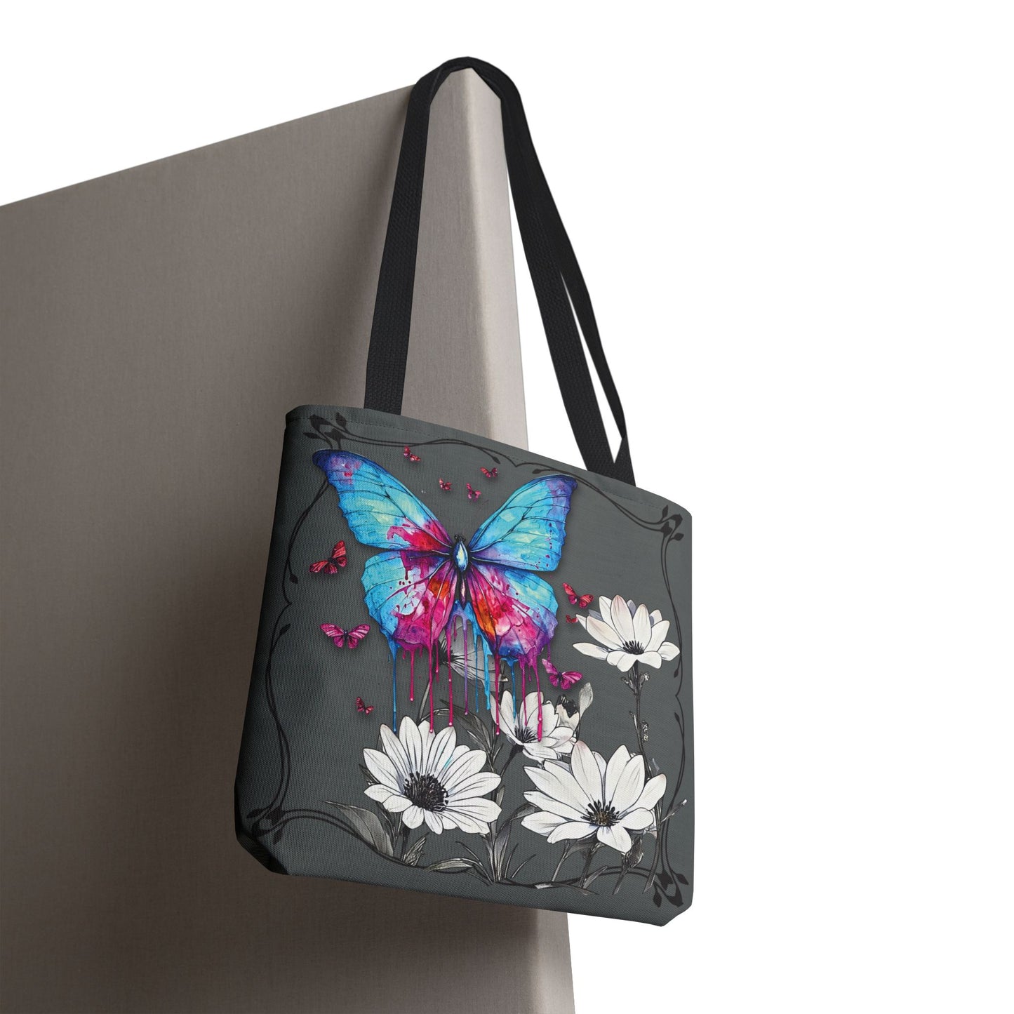 Painted Butterfly in Black and White Tote Bag