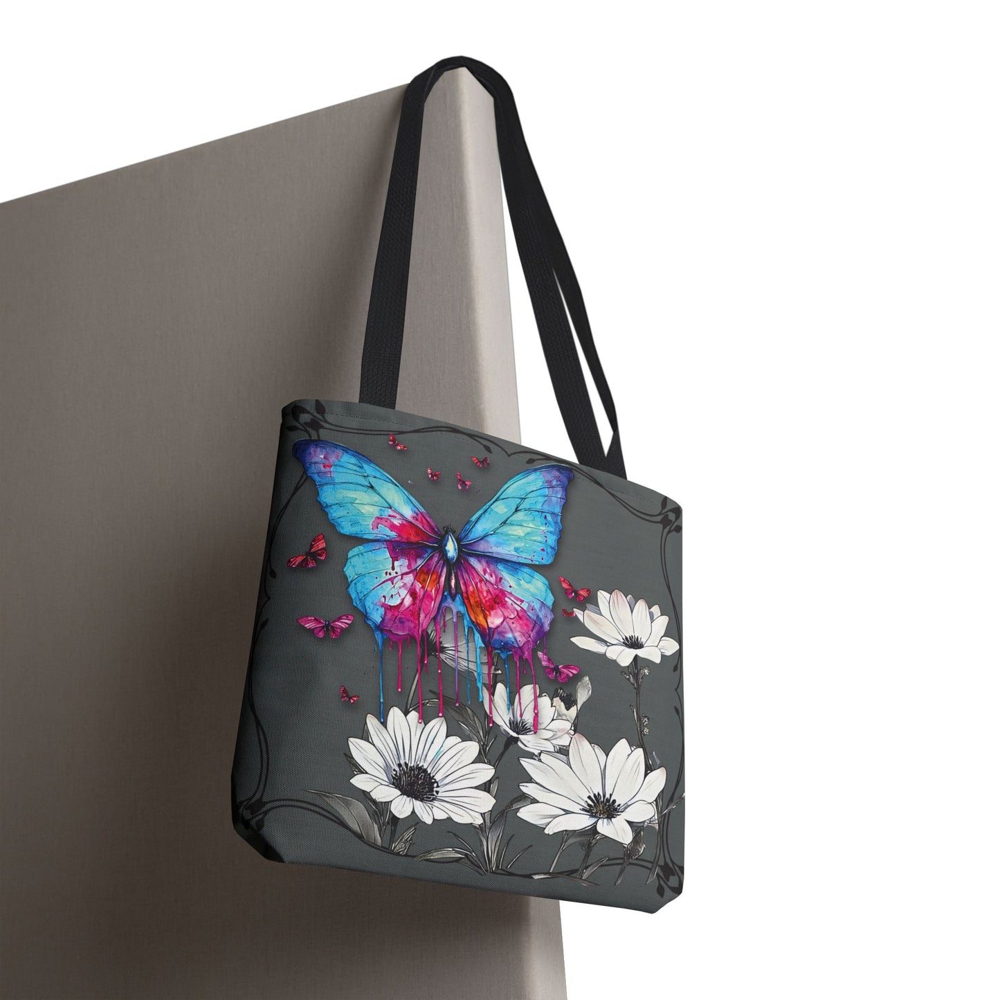 Painted Butterfly in Black and White Tote Bag
