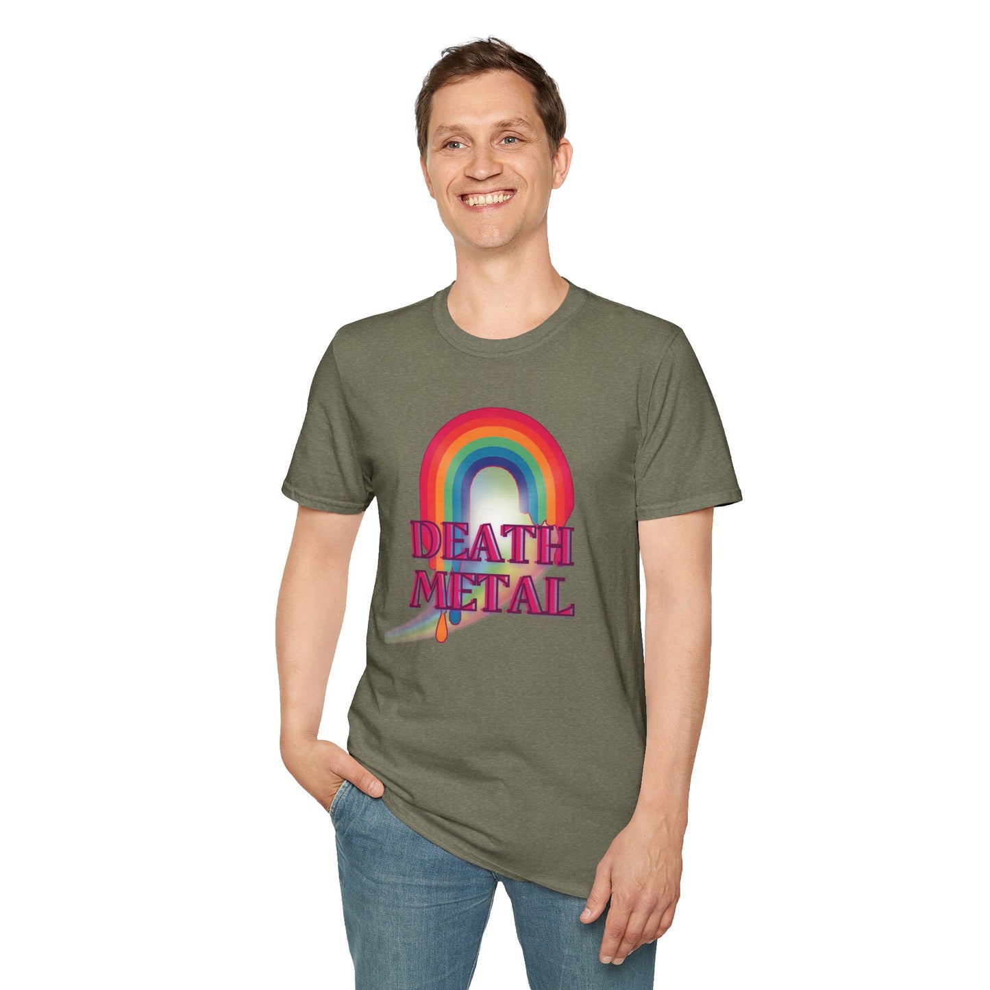 Rainbow Death Metal - Unisex Softstyle T-Shirt