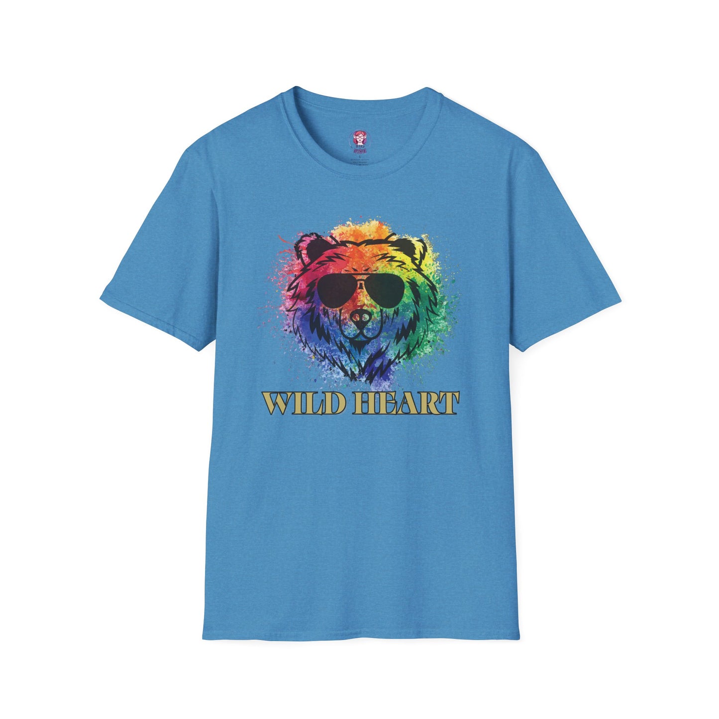 Wild Heart Collection - Bear Color Splash Unisex Softstyle Graphic T-Shirt