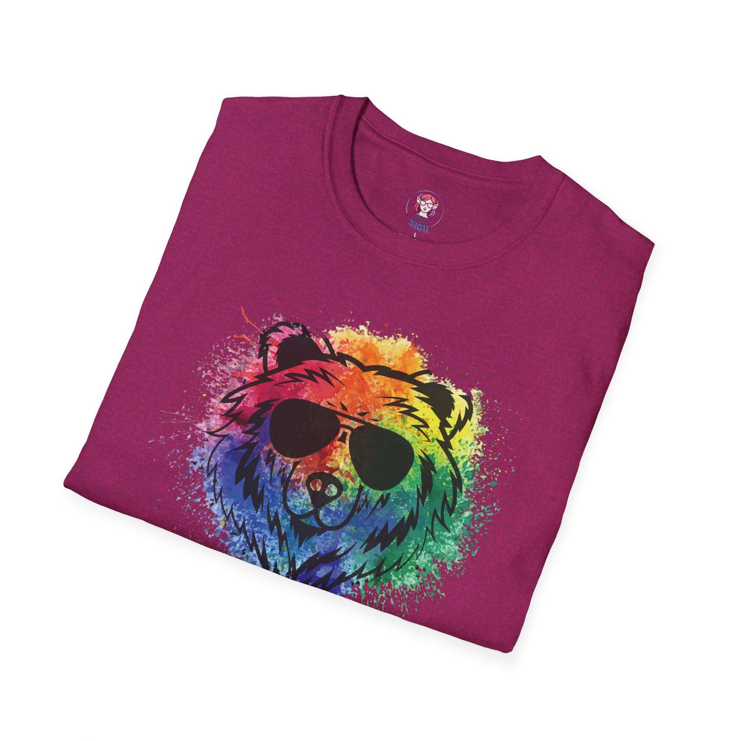 Wild Heart Collection - Bear Color Splash Unisex Softstyle Graphic T-Shirt