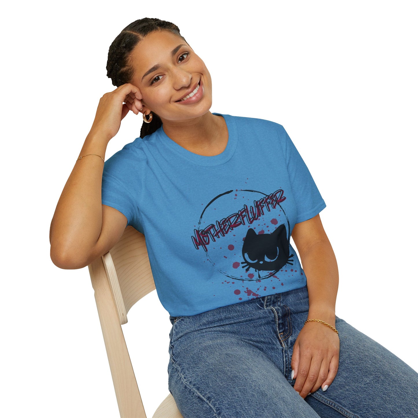 Motherfluffer Color Cat - Unisex Softstyle T-Shirt