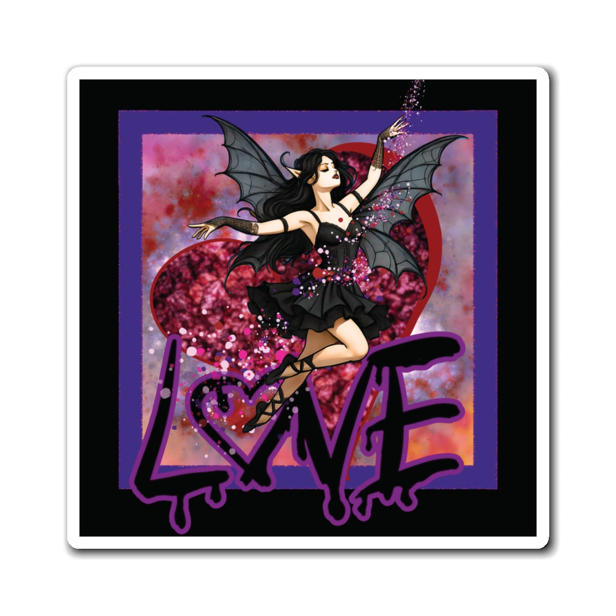 Gothic Fairy Love Magnet - Witchy Home Decor