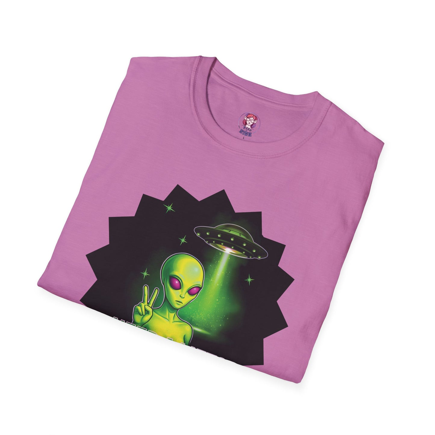 Cool Alien Peace Sign - Need a Lift - Unisex Softstyle T-Shirt