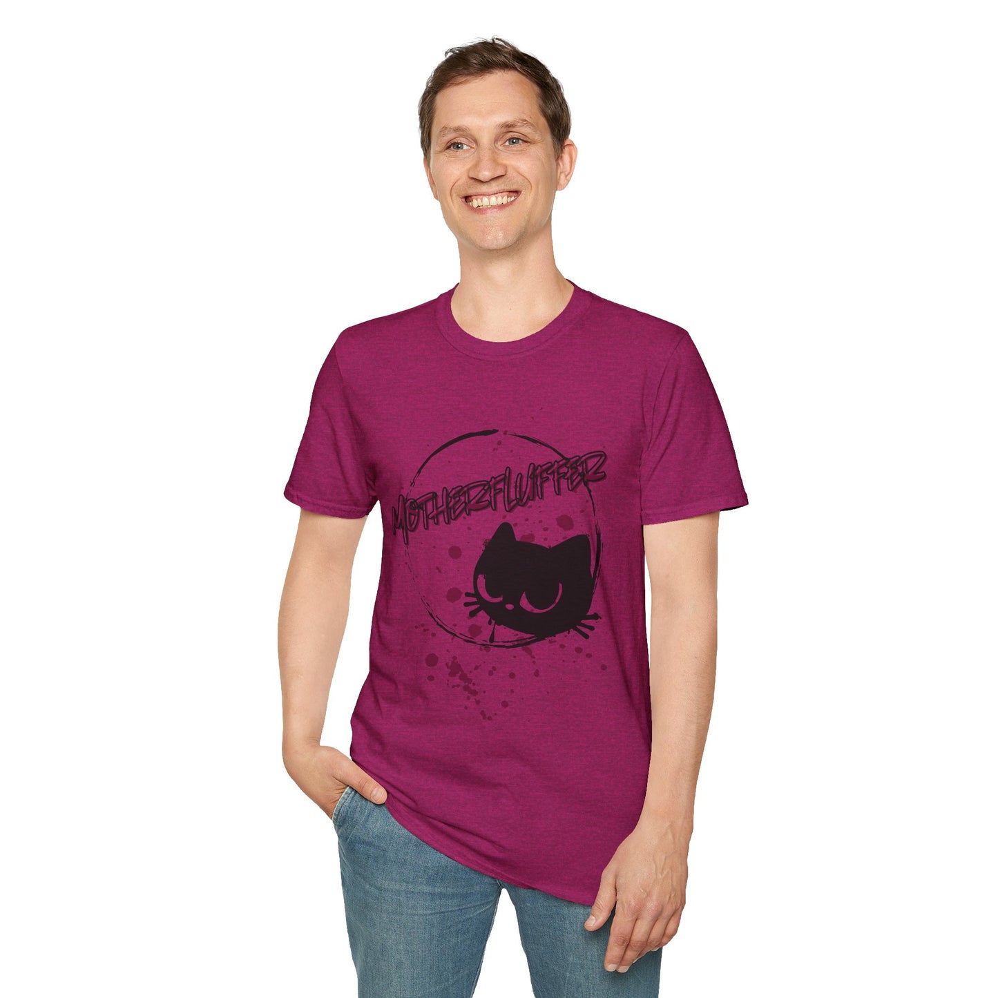 Motherfluffer Color Cat - Unisex Softstyle T-Shirt