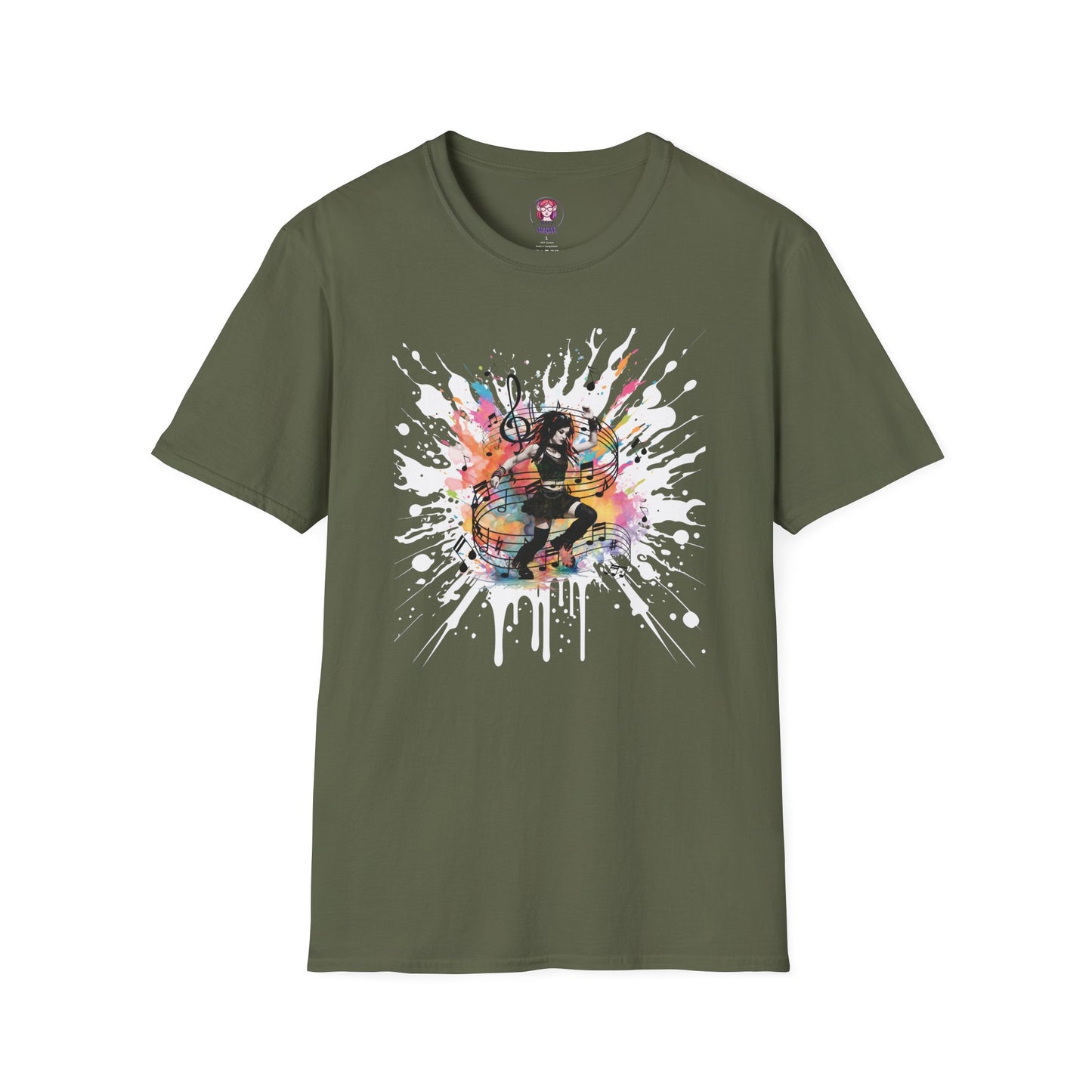 Colorful Music Brings Life Punk Dancer - Unisex Softstyle T-Shirt