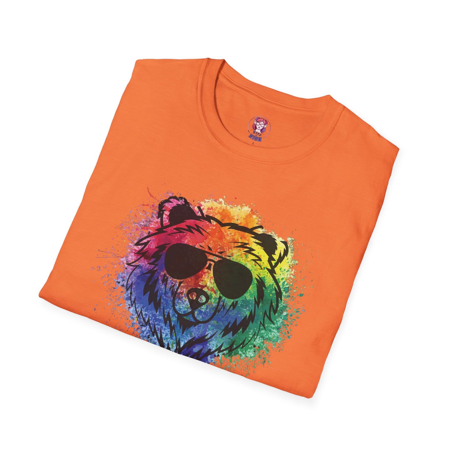 Wild Heart Collection - Bear Color Splash Unisex Softstyle Graphic T-Shirt
