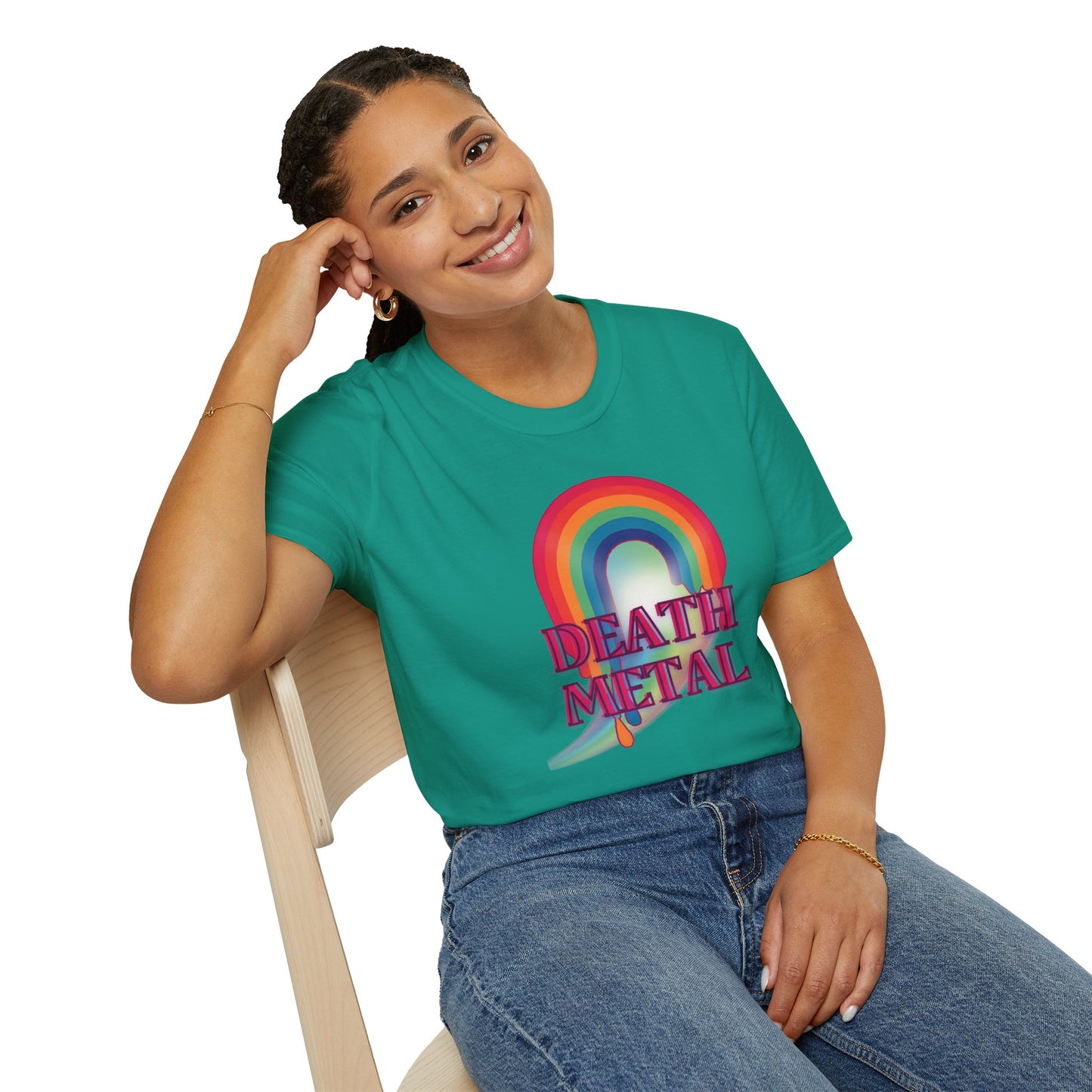 Rainbow Death Metal - Unisex Softstyle T-Shirt