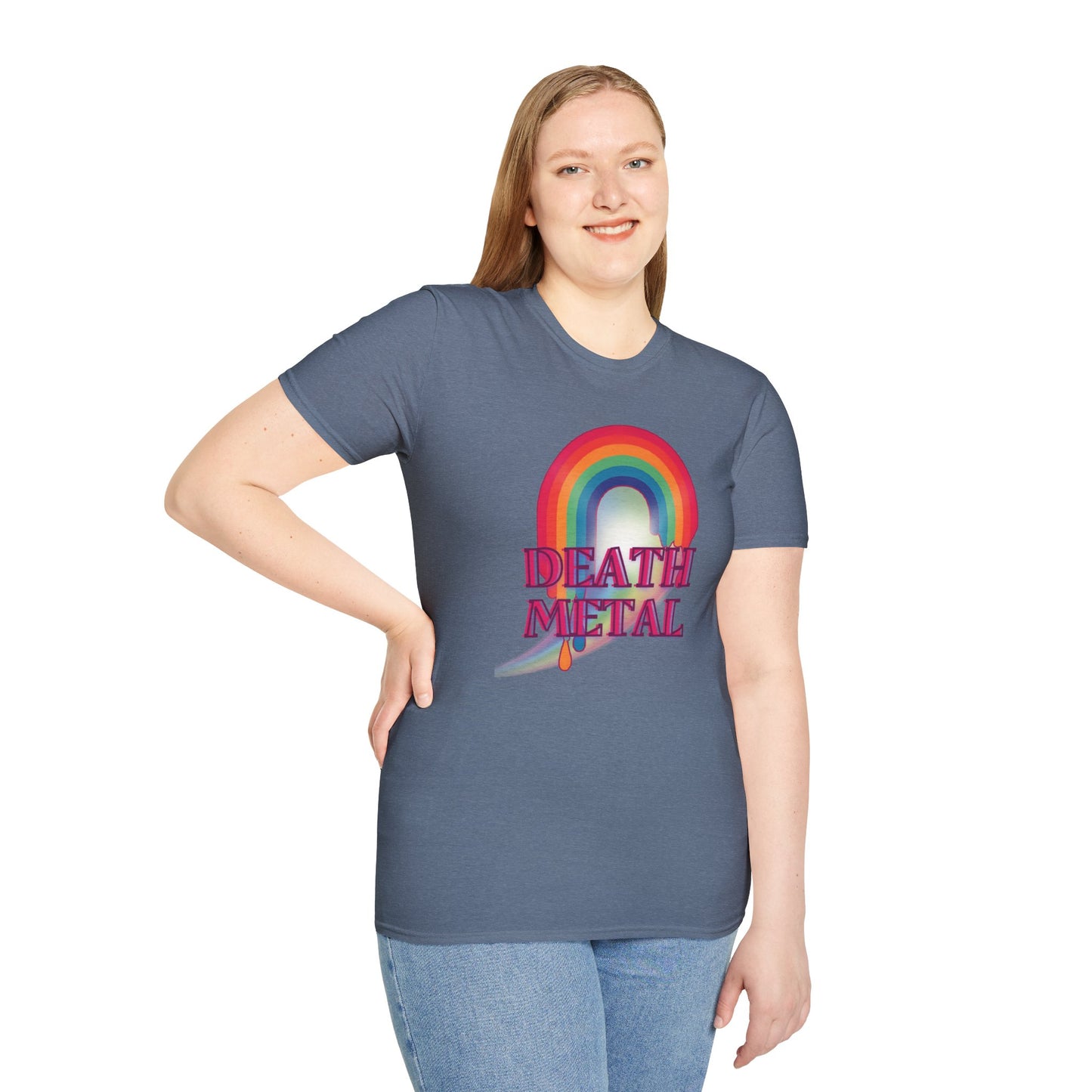 Rainbow Death Metal - Unisex Softstyle T-Shirt