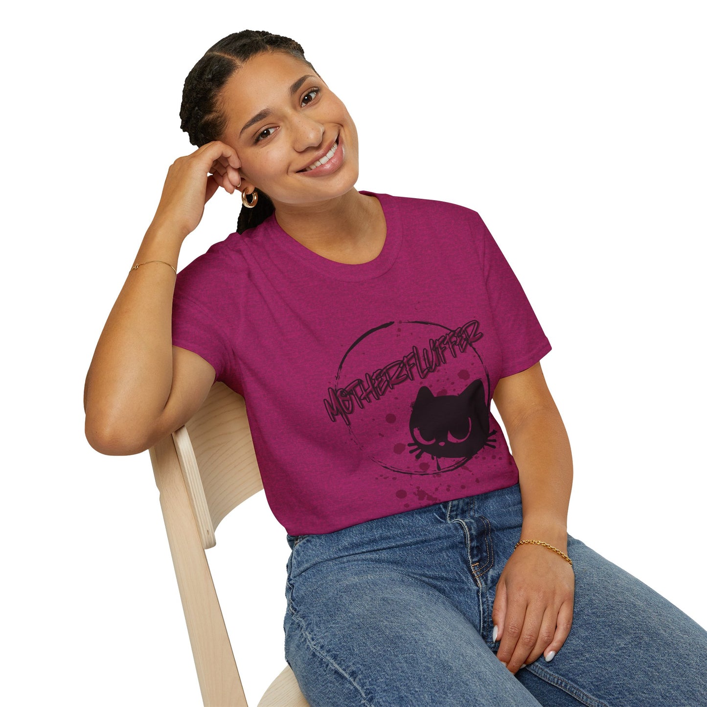 Motherfluffer Color Cat - Unisex Softstyle T-Shirt