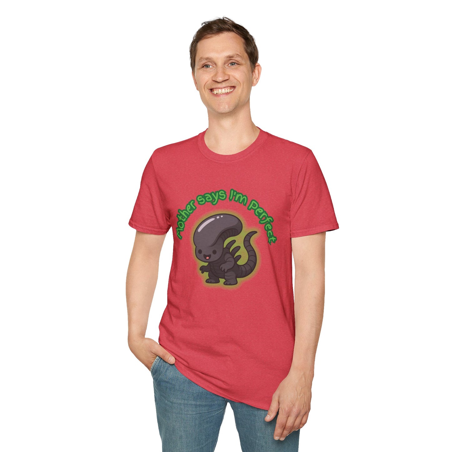 Alien Cute Xenomorph I'm Perfect - Unisex Softstyle T-Shirt