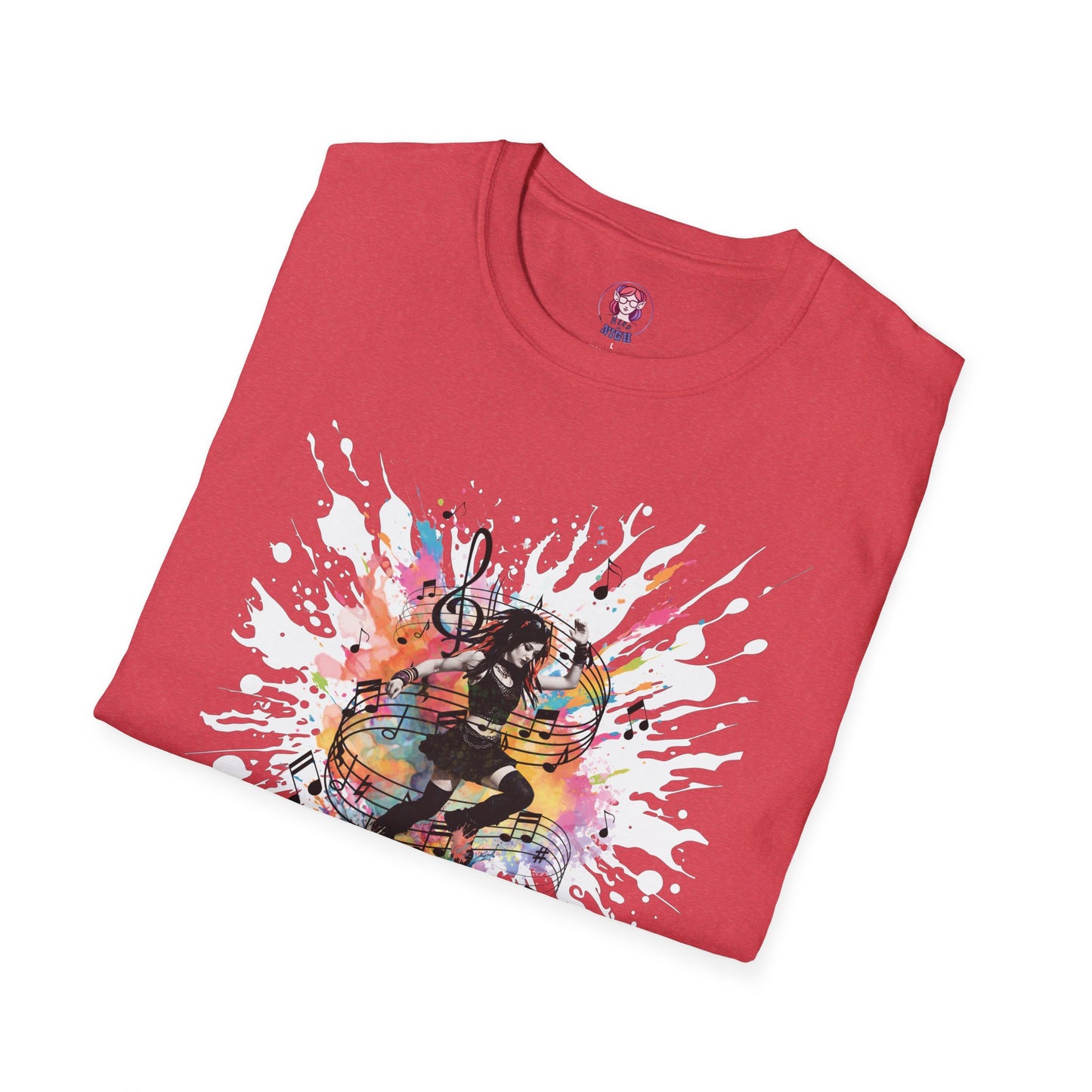Colorful Music Brings Life Punk Dancer - Unisex Softstyle T-Shirt