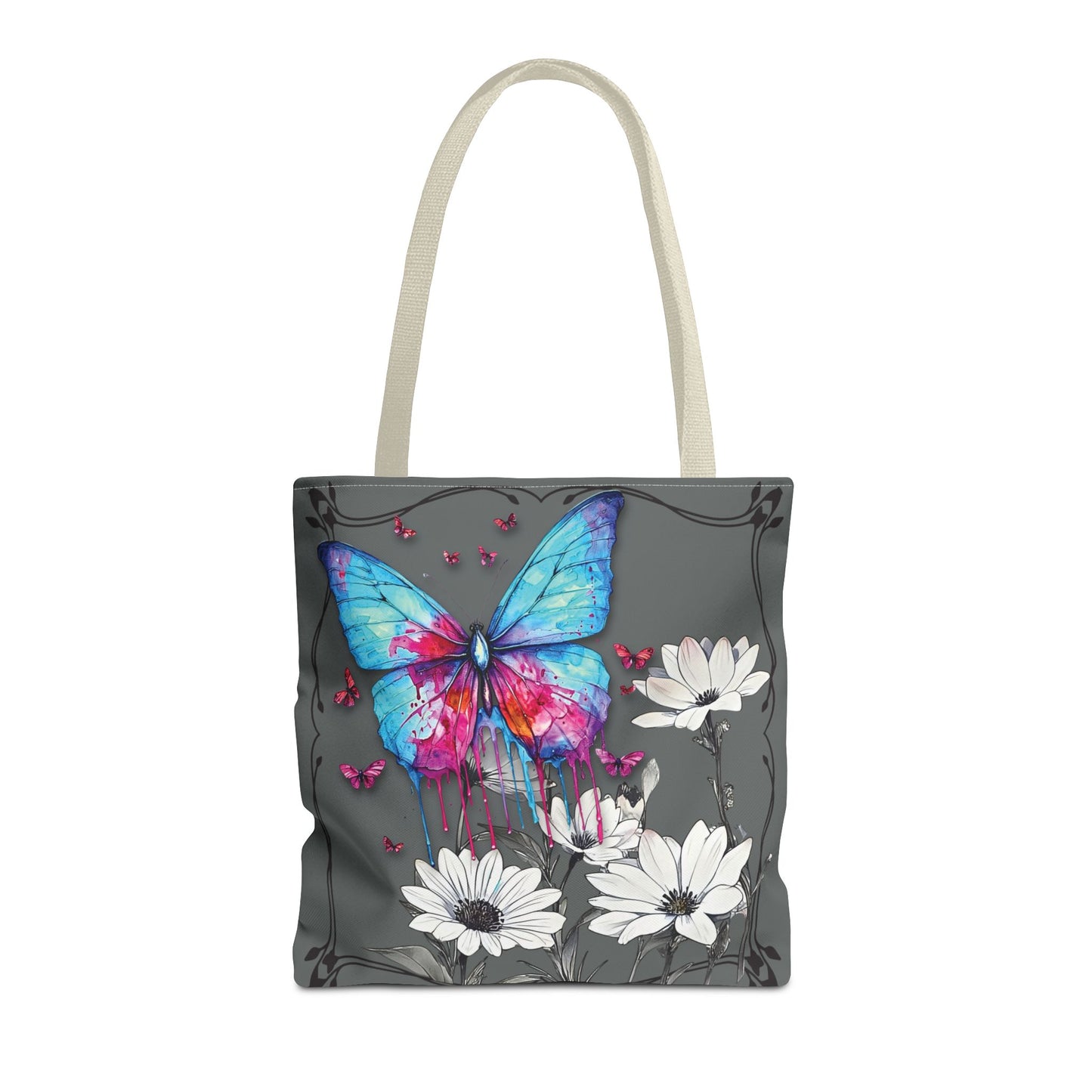 Painted Butterfly in Black and White Tote Bag