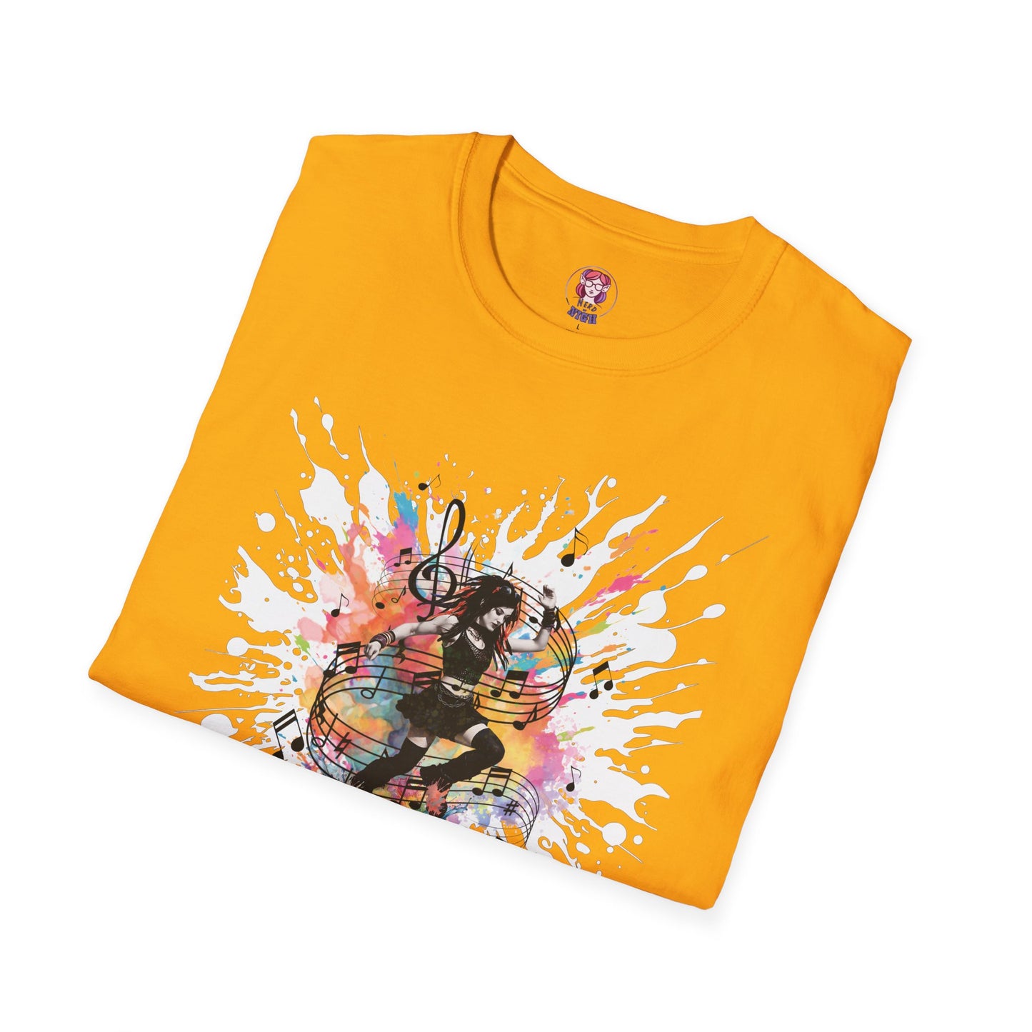 Colorful Music Brings Life Punk Dancer - Unisex Softstyle T-Shirt