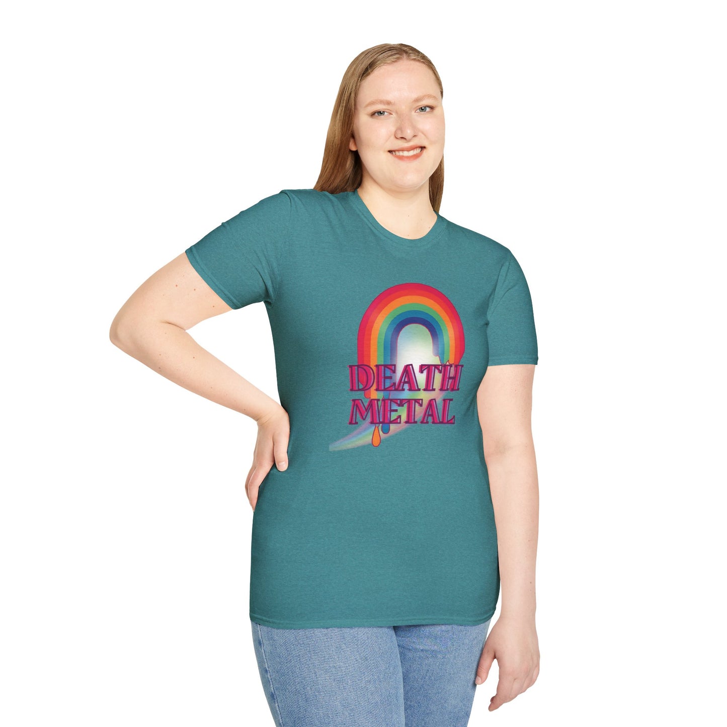 Rainbow Death Metal - Unisex Softstyle T-Shirt