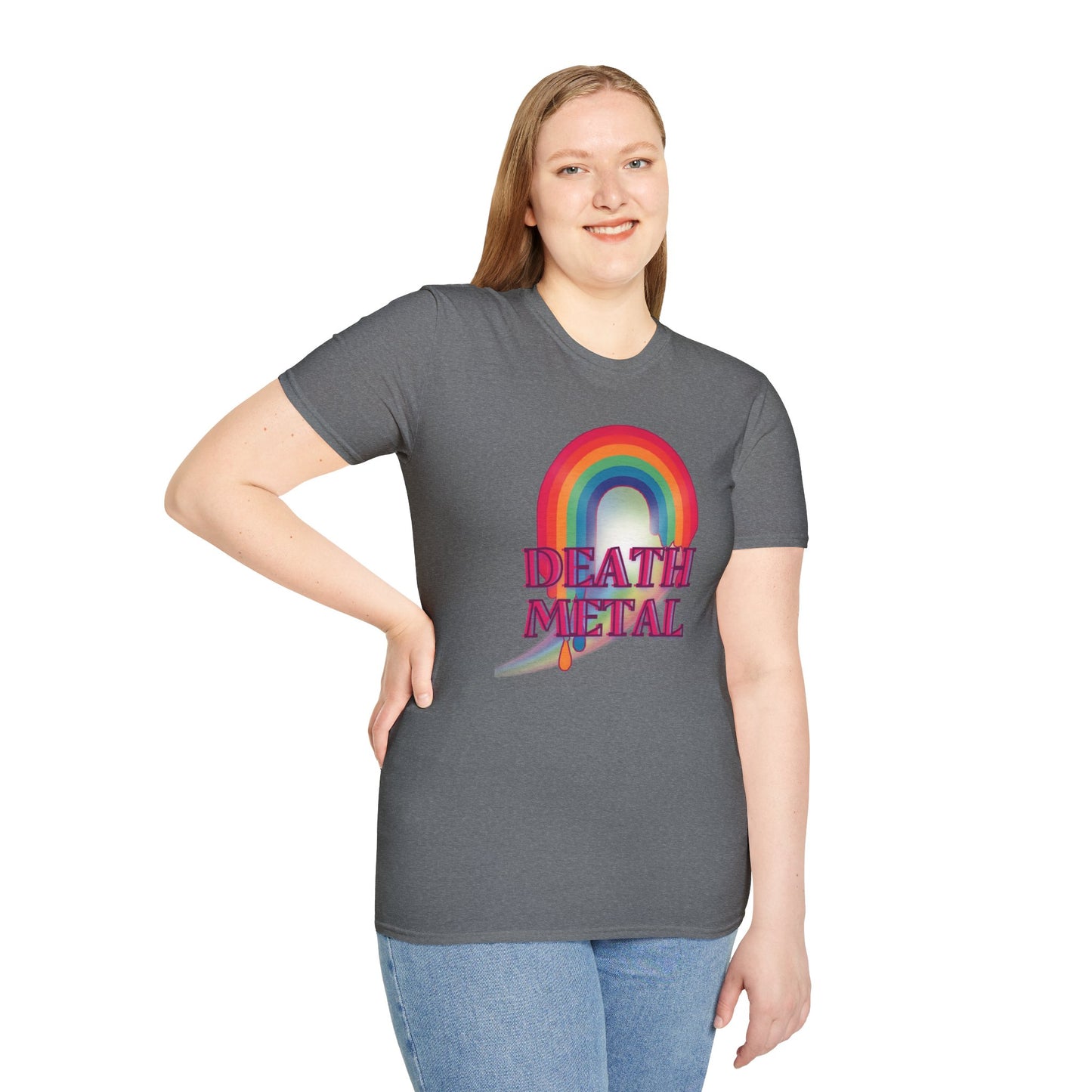 Rainbow Death Metal - Unisex Softstyle T-Shirt