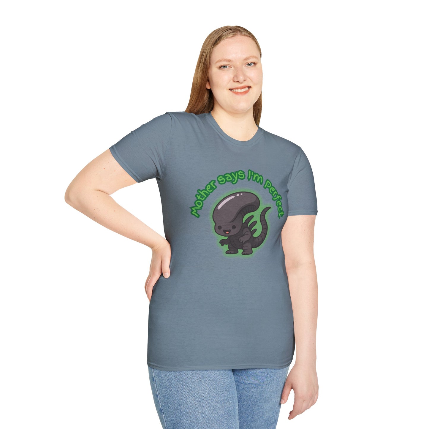 Alien Cute Xenomorph I'm Perfect - Unisex Softstyle T-Shirt