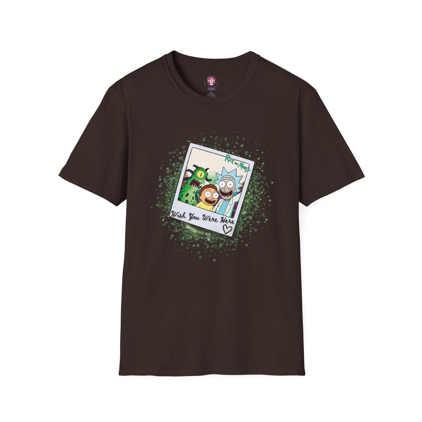 Rick & Morty Polaroid - Wish You Were Here - Unisex Softstyle T-Shirt