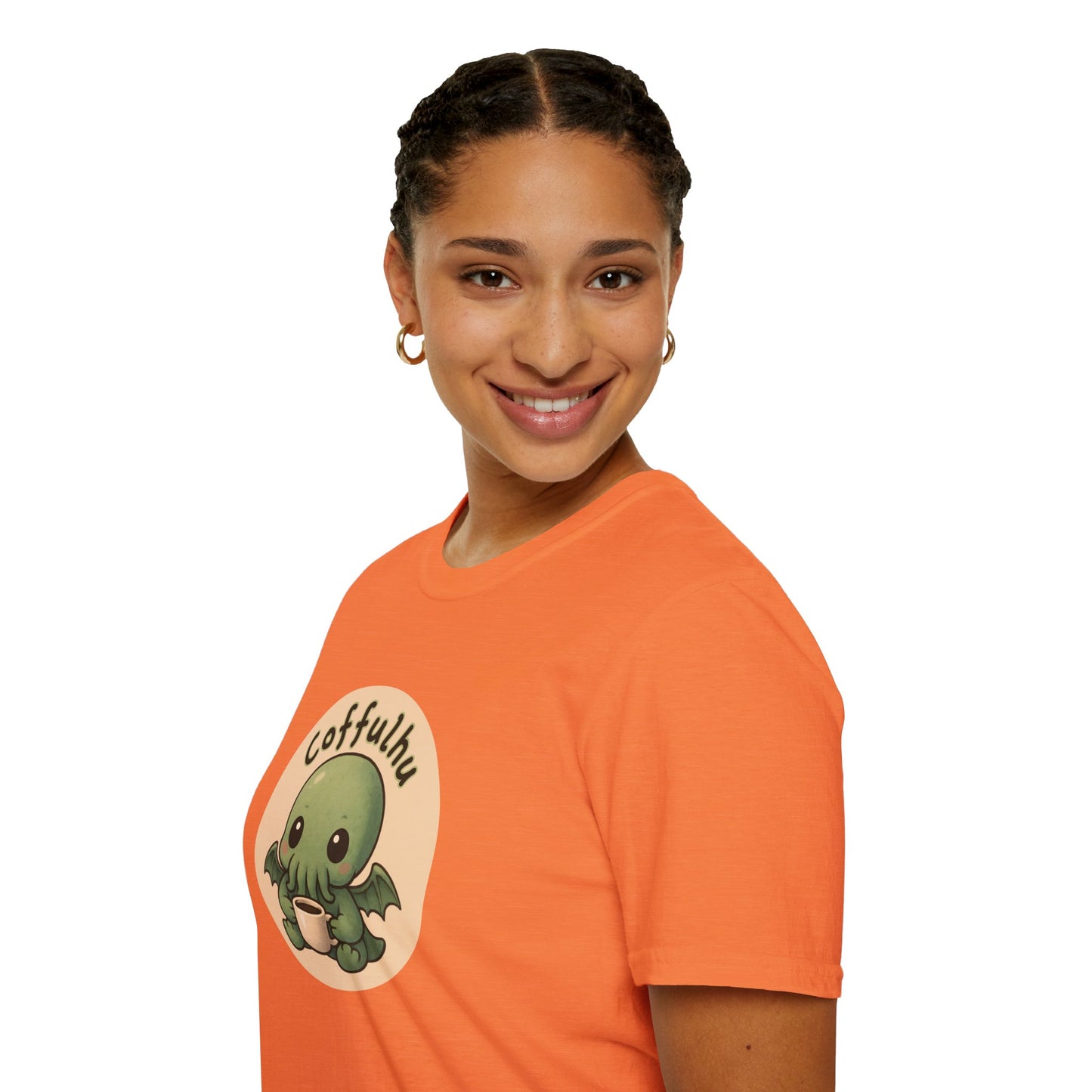 Cthulhu Coffulhu Coffee Pun - Unisex Softstyle T-Shirt