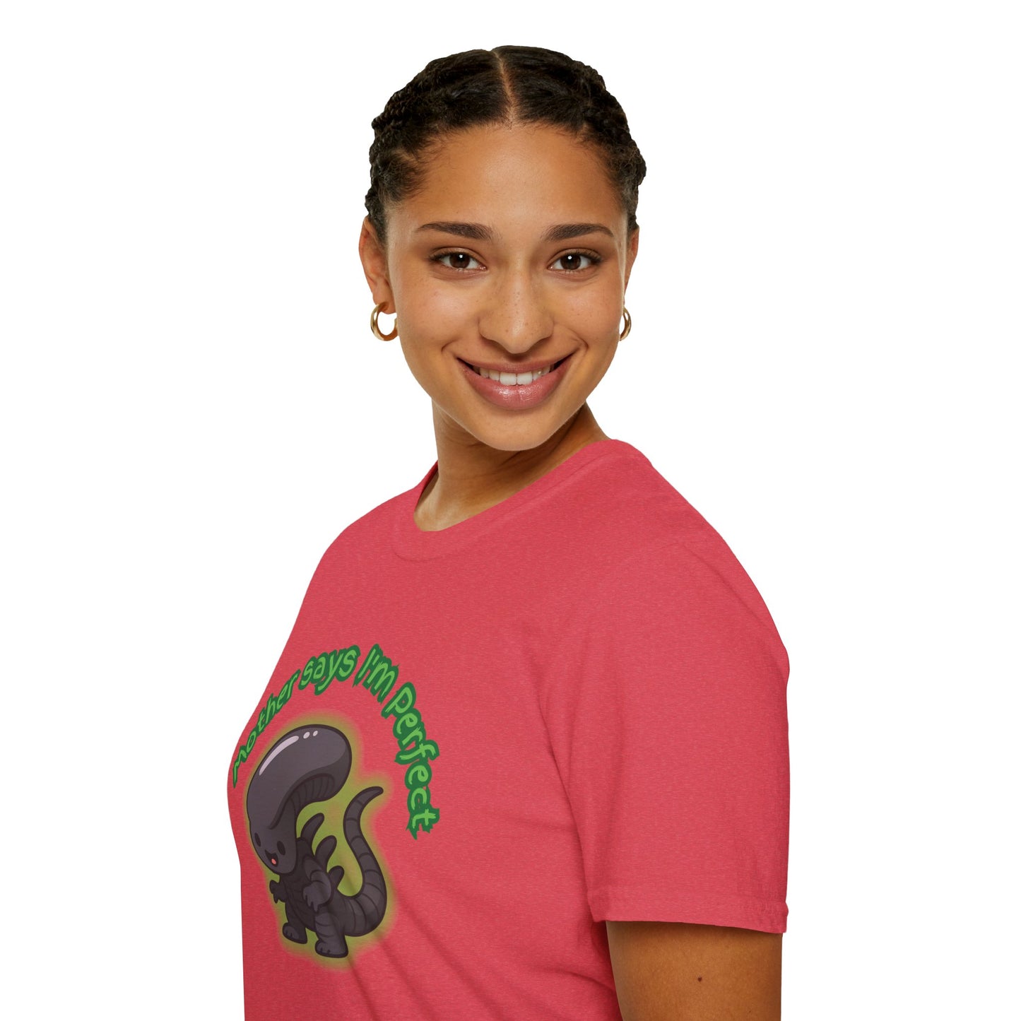 Alien Cute Xenomorph I'm Perfect - Unisex Softstyle T-Shirt