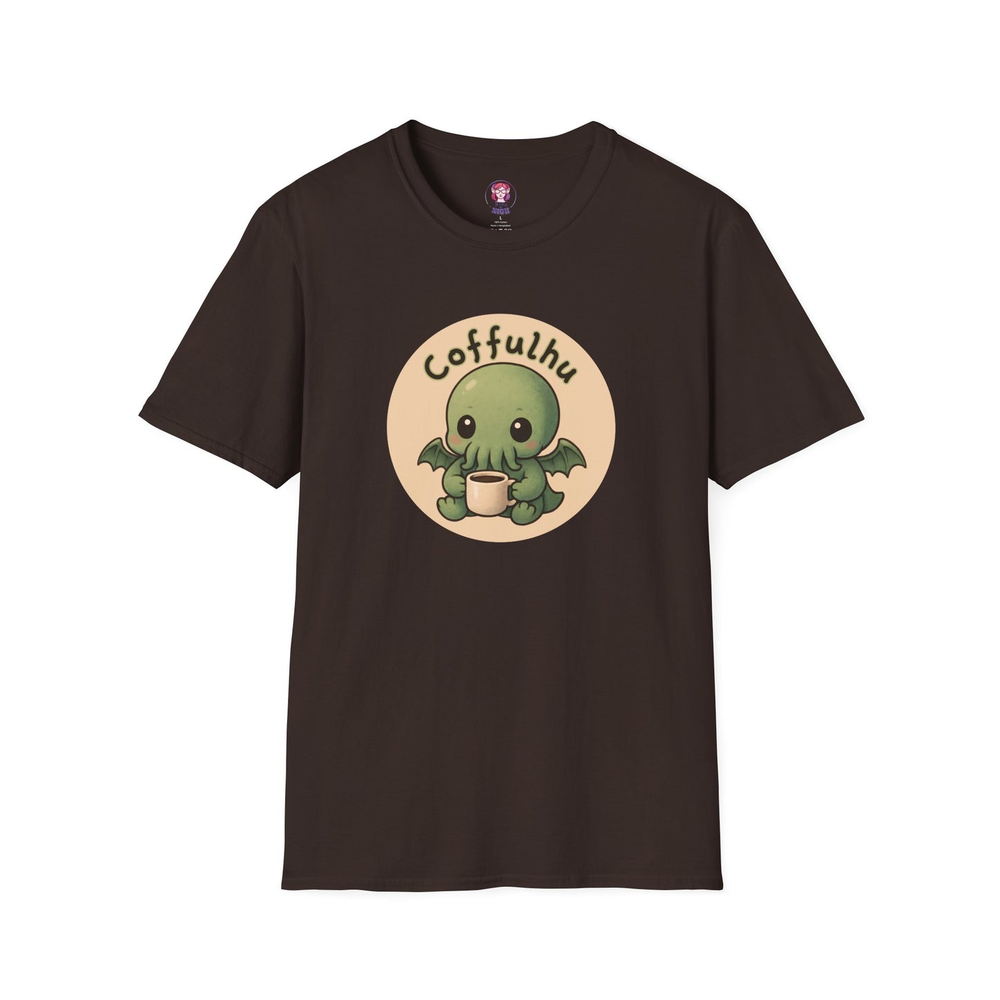 Cthulhu Coffulhu Coffee Pun - Unisex Softstyle T-Shirt