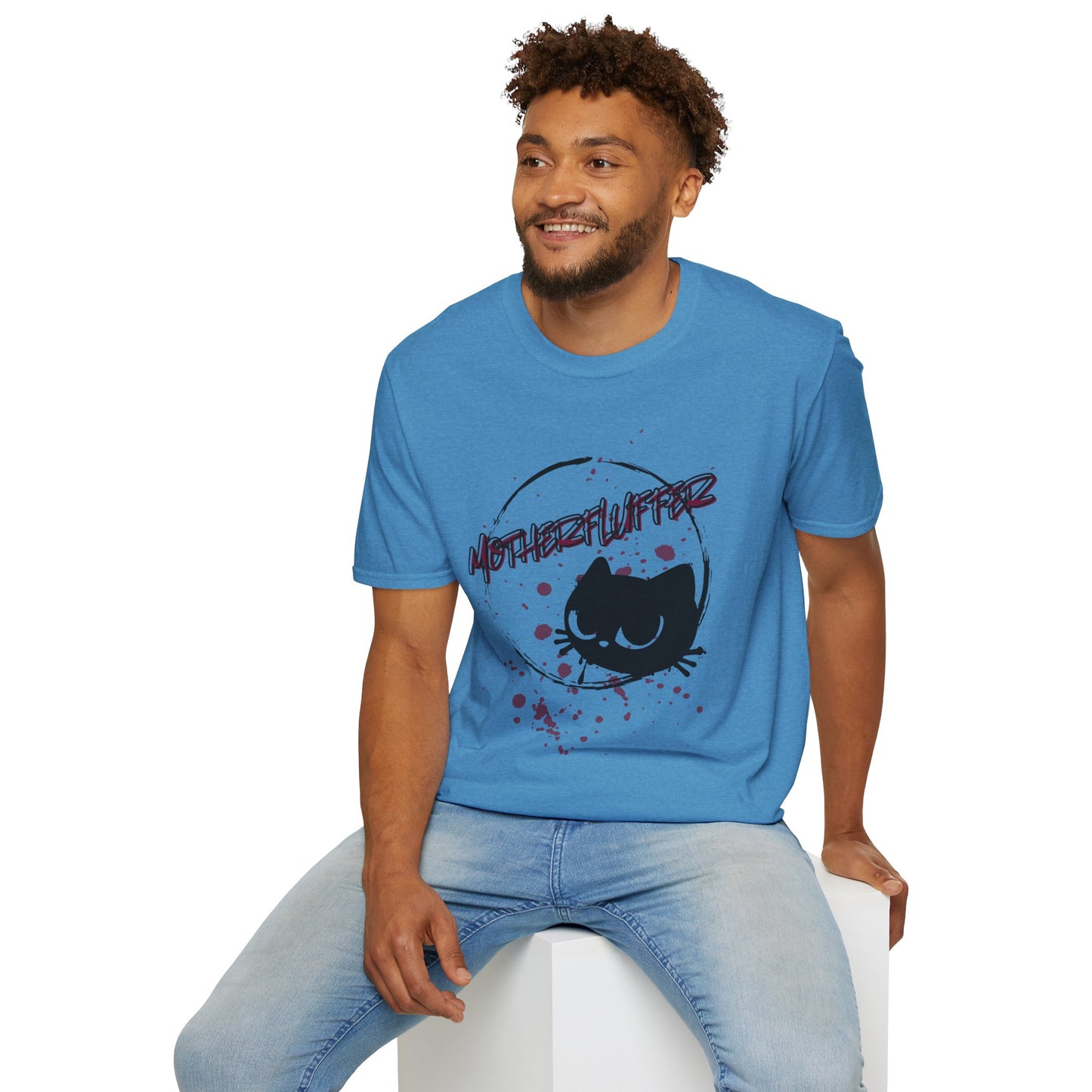 Motherfluffer Color Cat - Unisex Softstyle T-Shirt