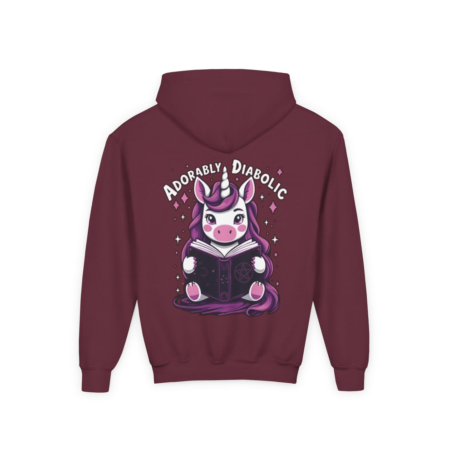 Adorably Diabolic Unicorn Magic - Youth Heavy Blend Hooded Sweatshirt