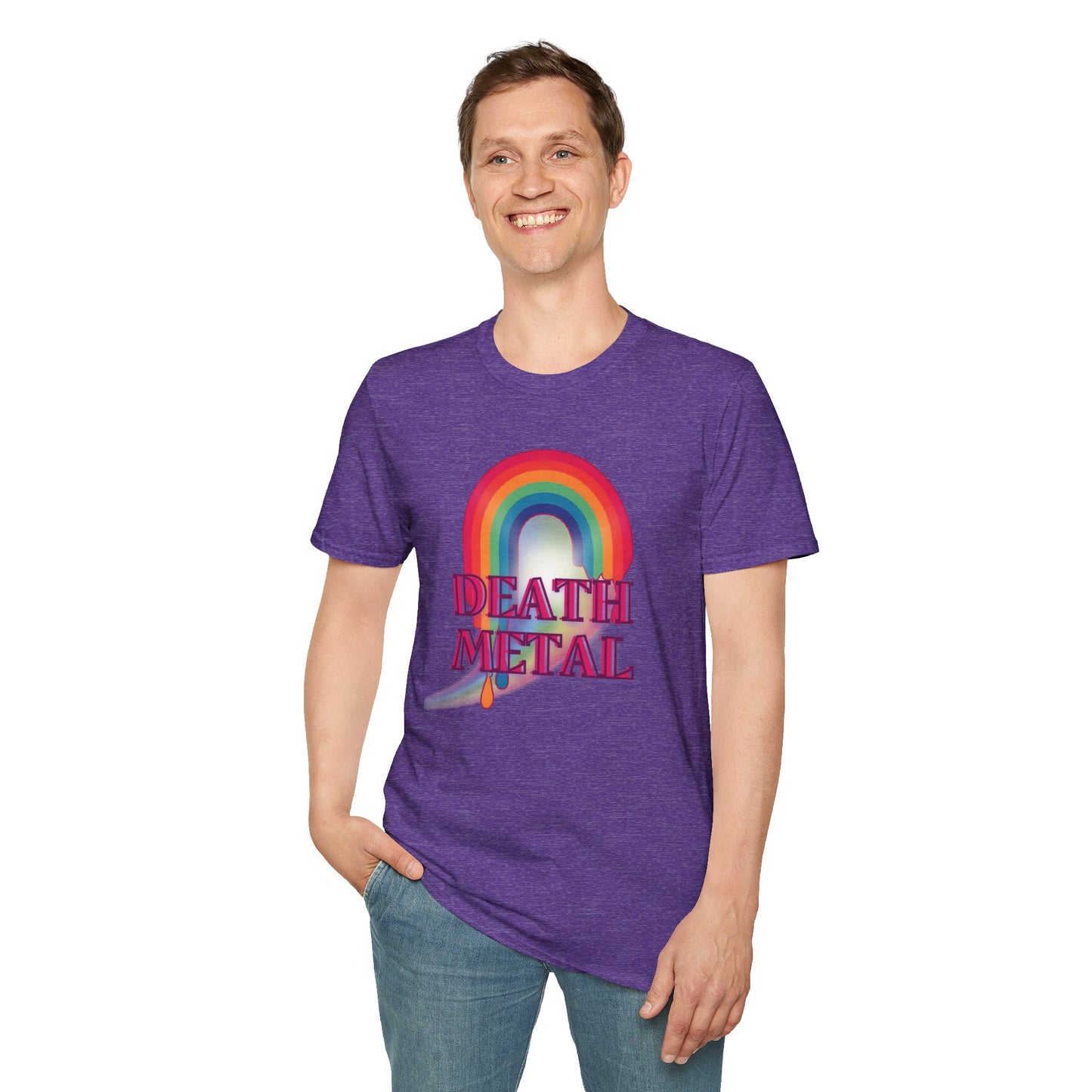 Rainbow Death Metal - Unisex Softstyle T-Shirt