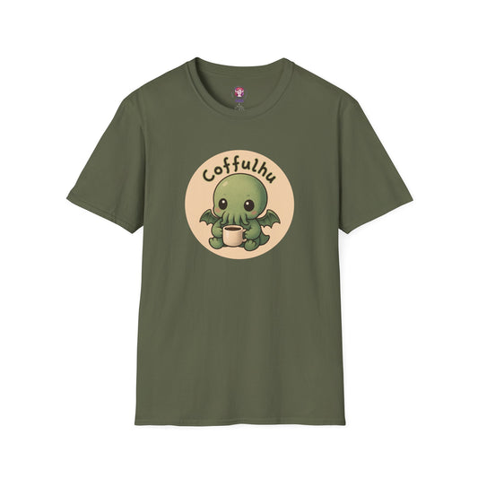 Cthulhu Coffulhu Coffee Pun - Unisex Softstyle T-Shirt