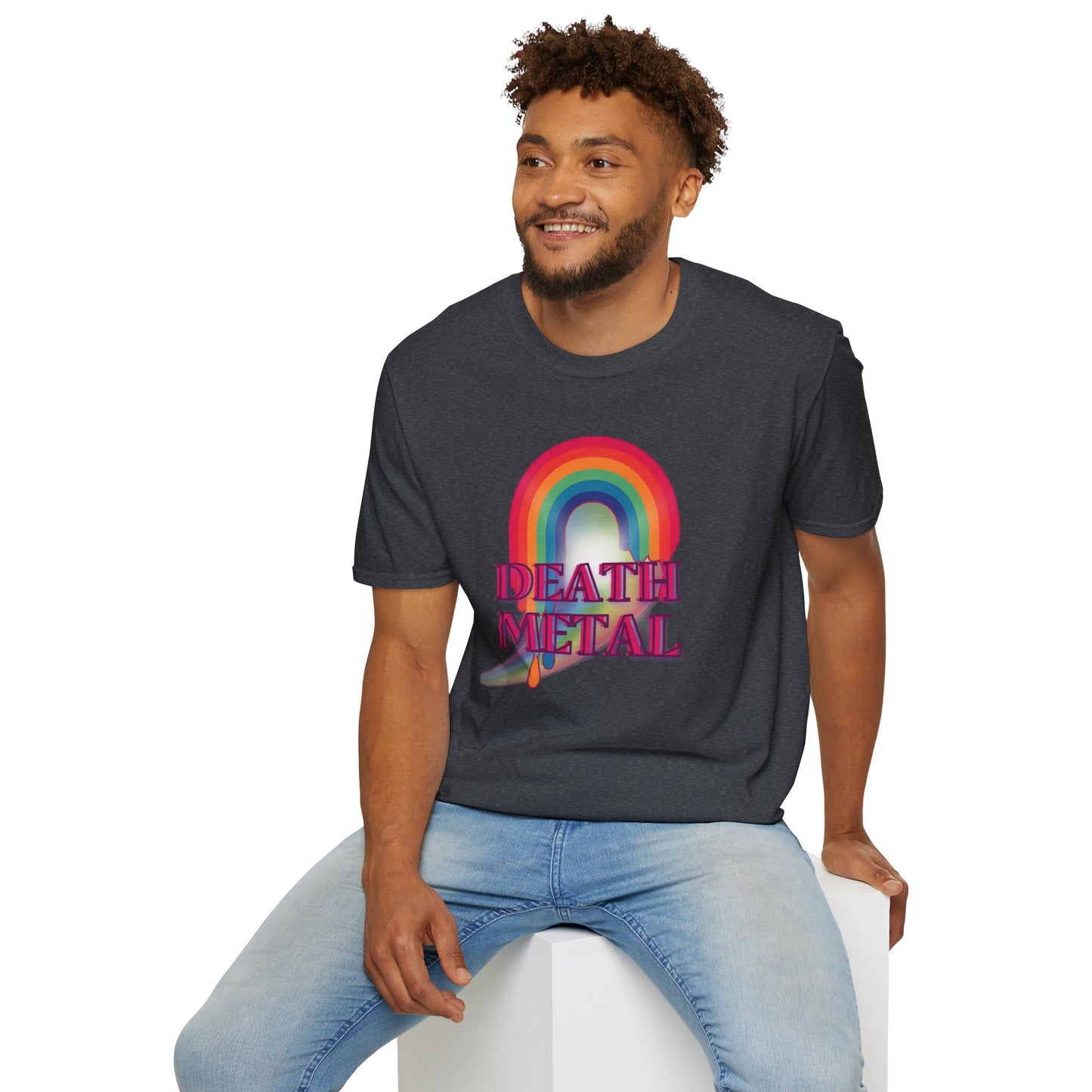 Rainbow Death Metal - Unisex Softstyle T-Shirt