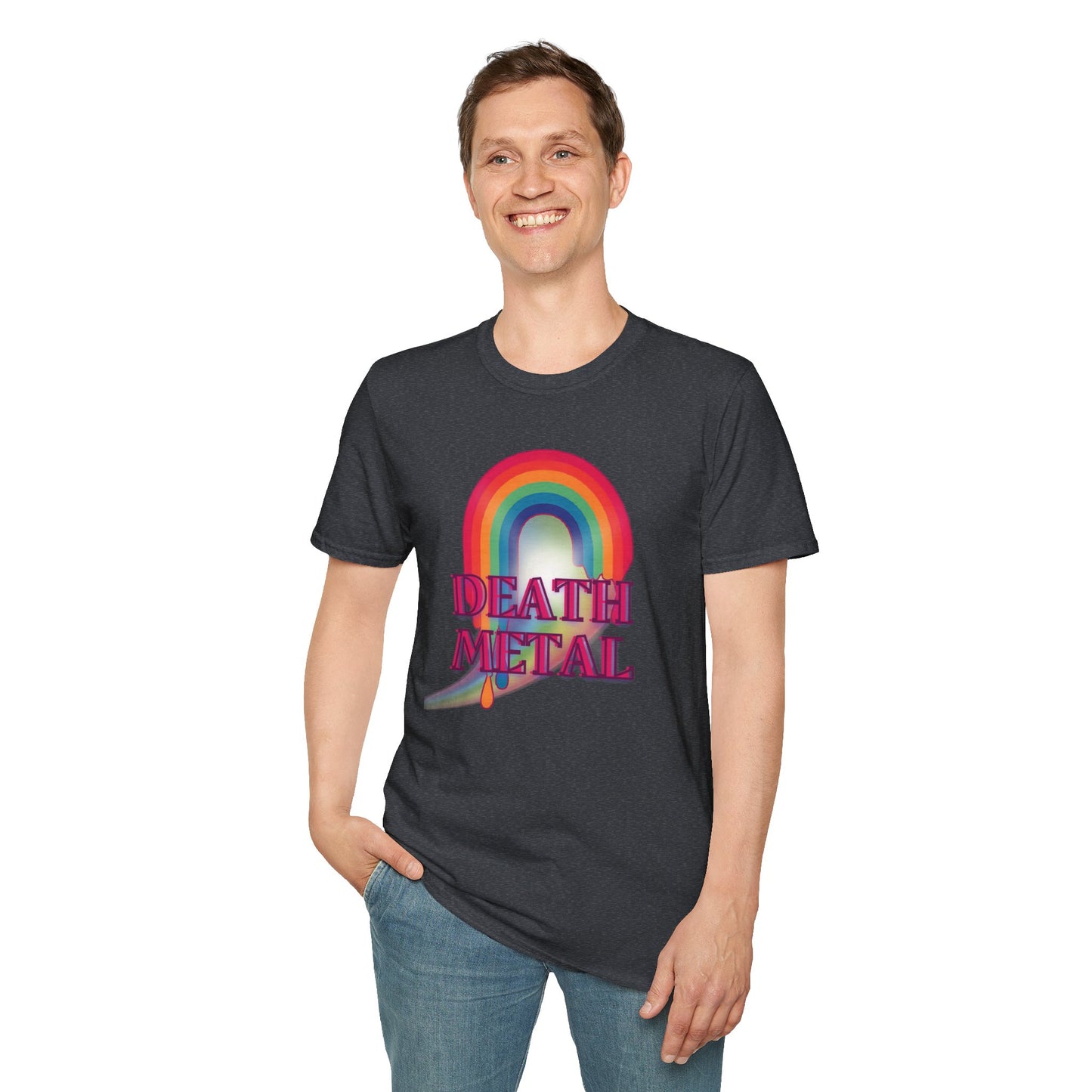Rainbow Death Metal - Unisex Softstyle T-Shirt
