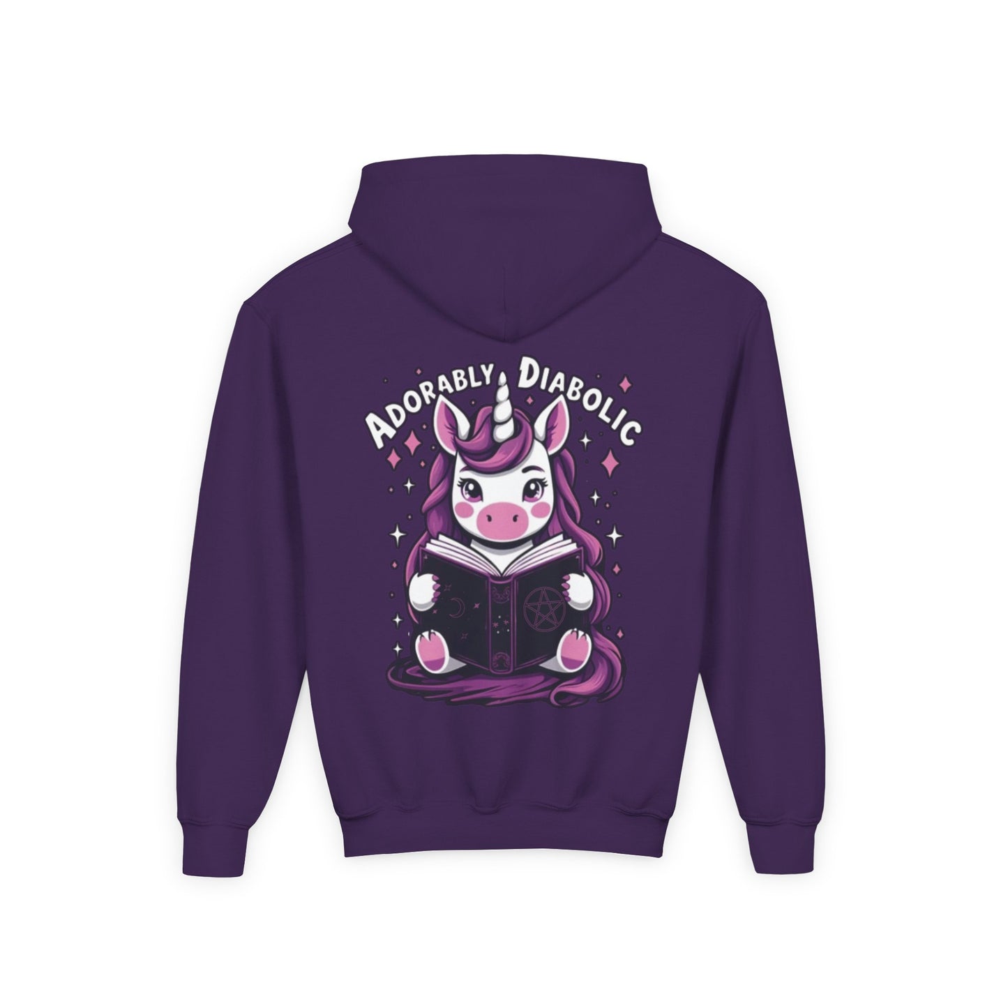 Adorably Diabolic Unicorn Magic - Youth Heavy Blend Hooded Sweatshirt